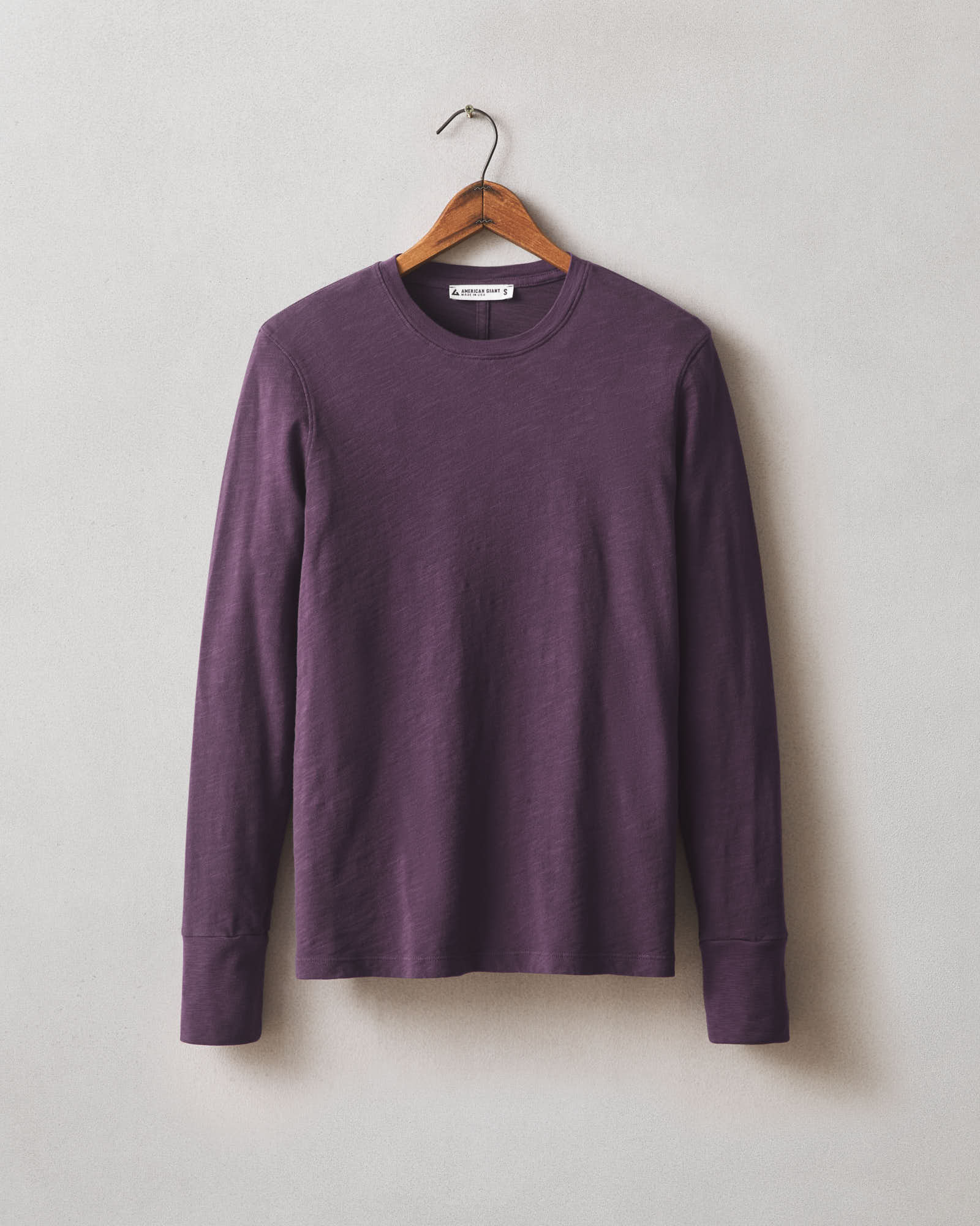Women's Premium Slub Long Sleeve Crew Tee - Grapeseed - Image 2