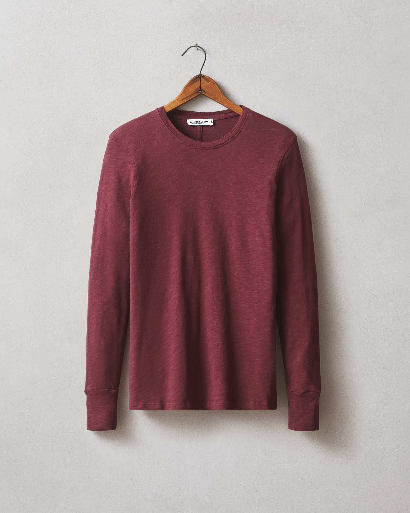 Women's Premium Slub Long Sleeve Crew Tee - Zinfandel - Image 5