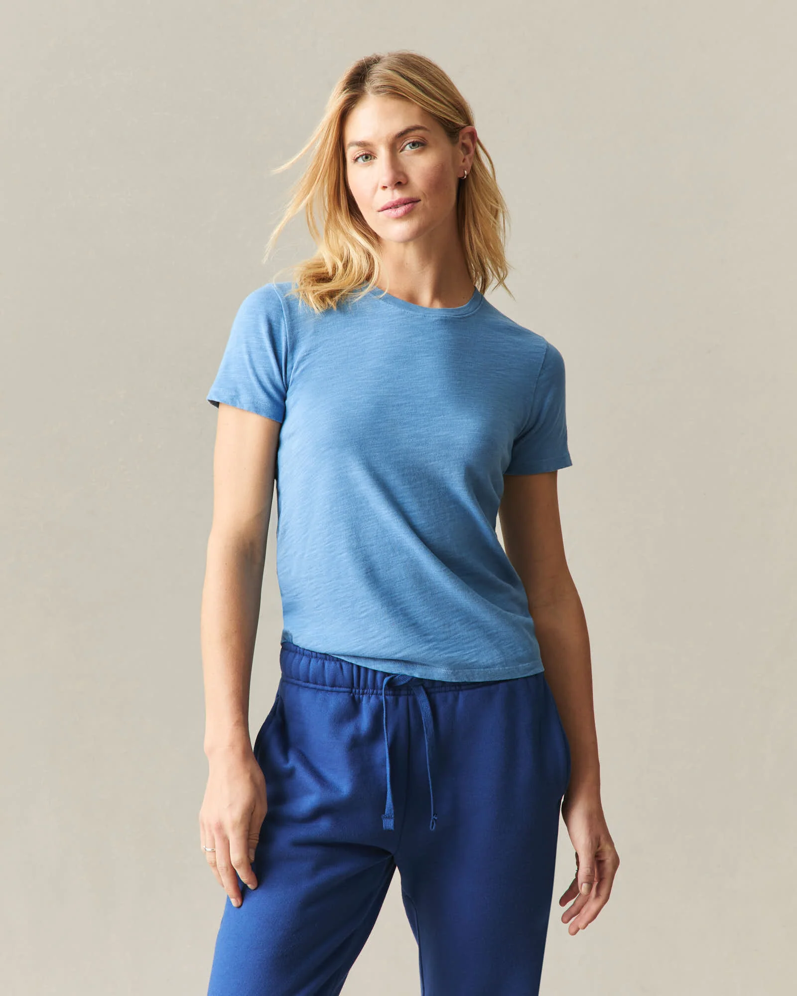 Women's Premium Slub Crew Tee - Parisian Blue - Image 2