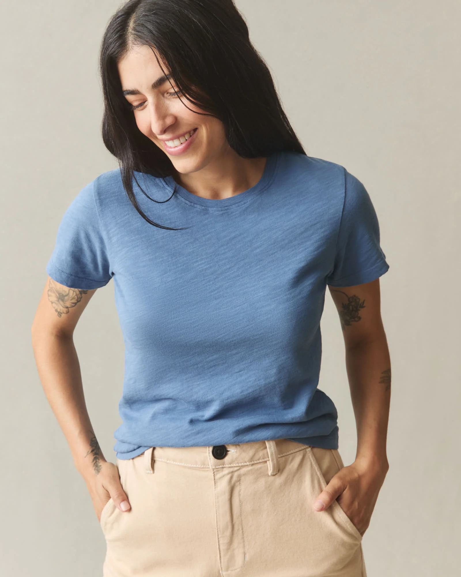 Women's Premium Slub Crew Tee - Quiet Harbor - Image 3