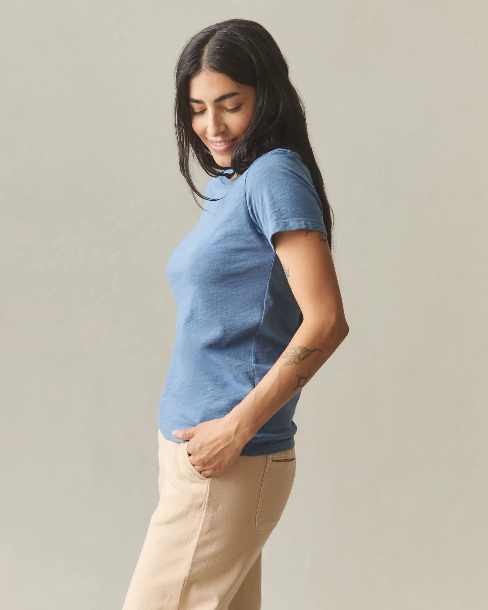 Women's Premium Slub Crew Tee - Quiet Harbor - Image 4