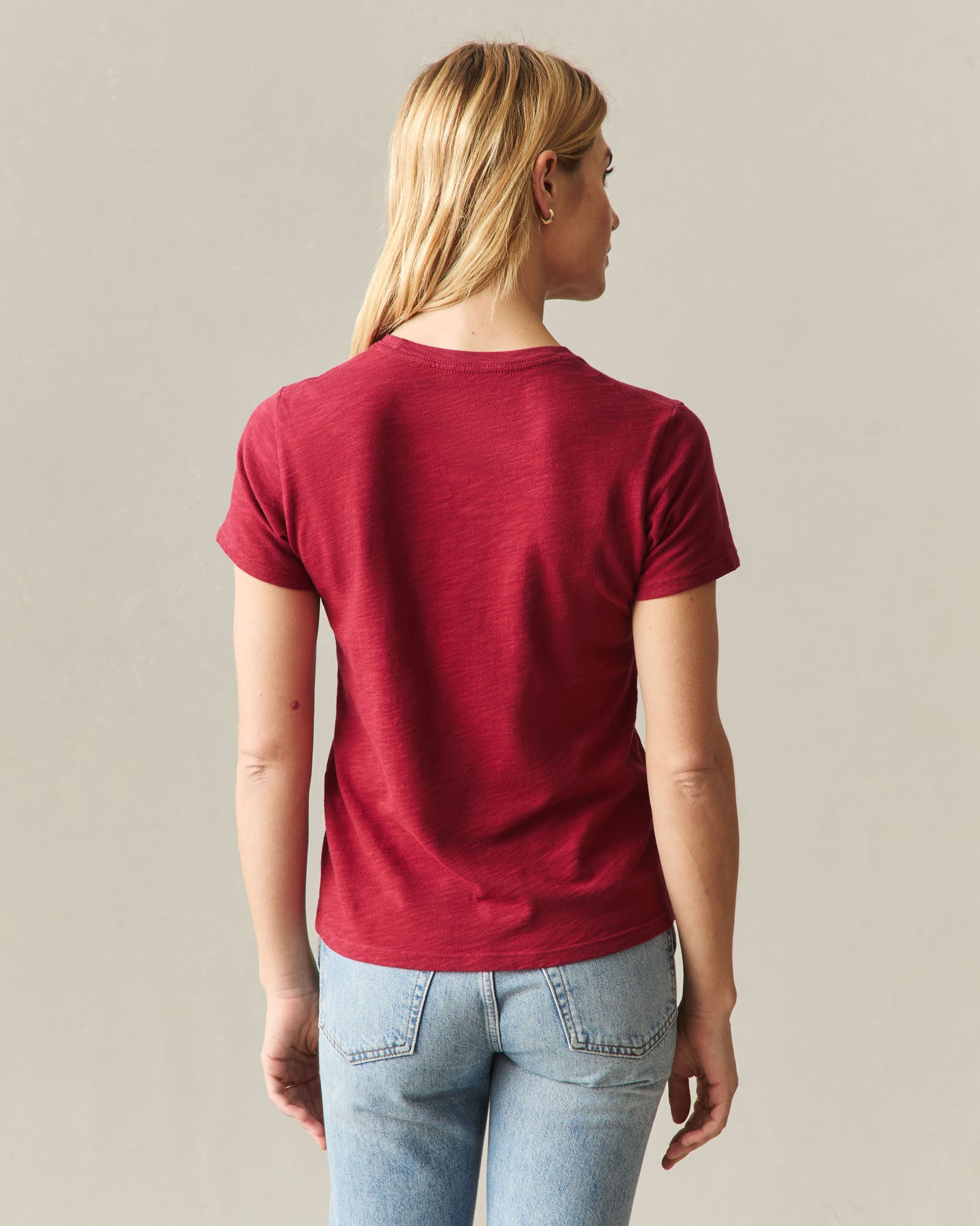 Women's Premium Slub Crew Tee - Rio Red - Image 3