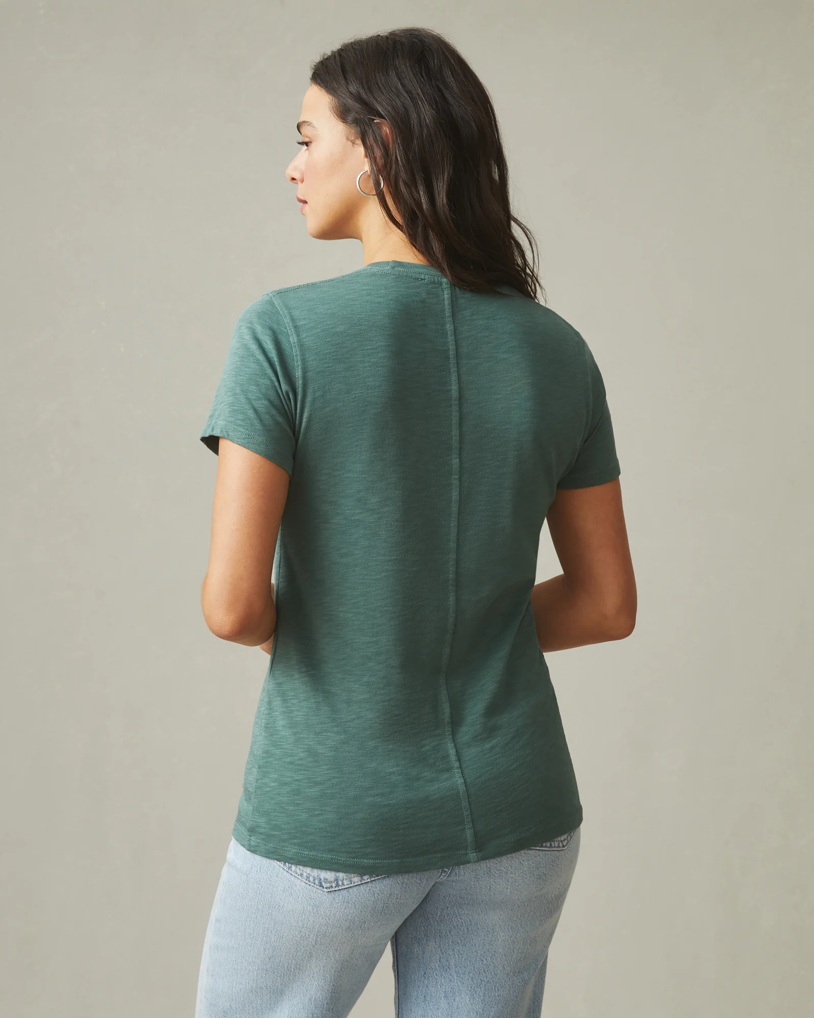 Women's Premium Slub Crew Tee - Sagebrush Green - Image 2