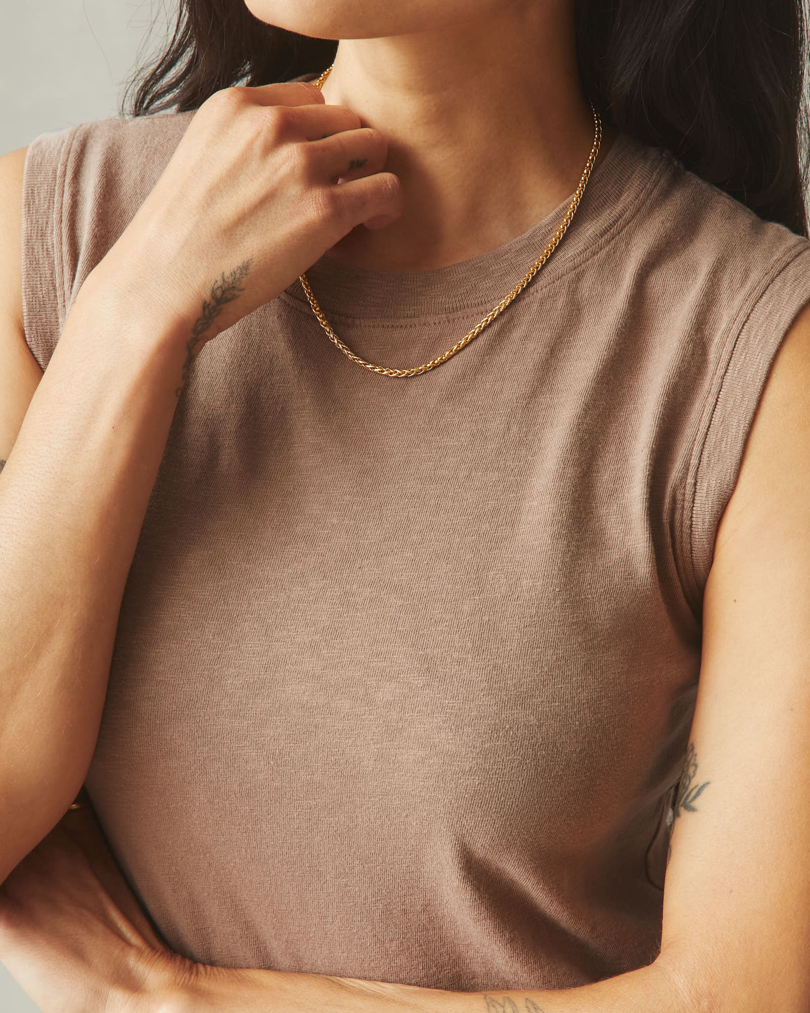 Women's Premium Slub Tank Dress - Pine Bark - Image 5