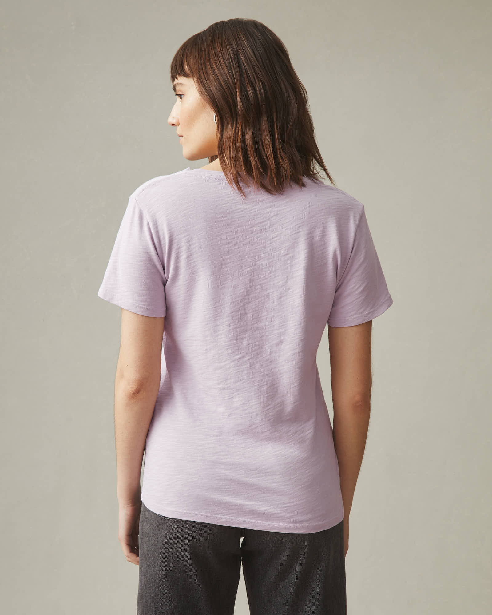 Women's Premium Slub V-Neck Tee - Lavender Frost - Image 2