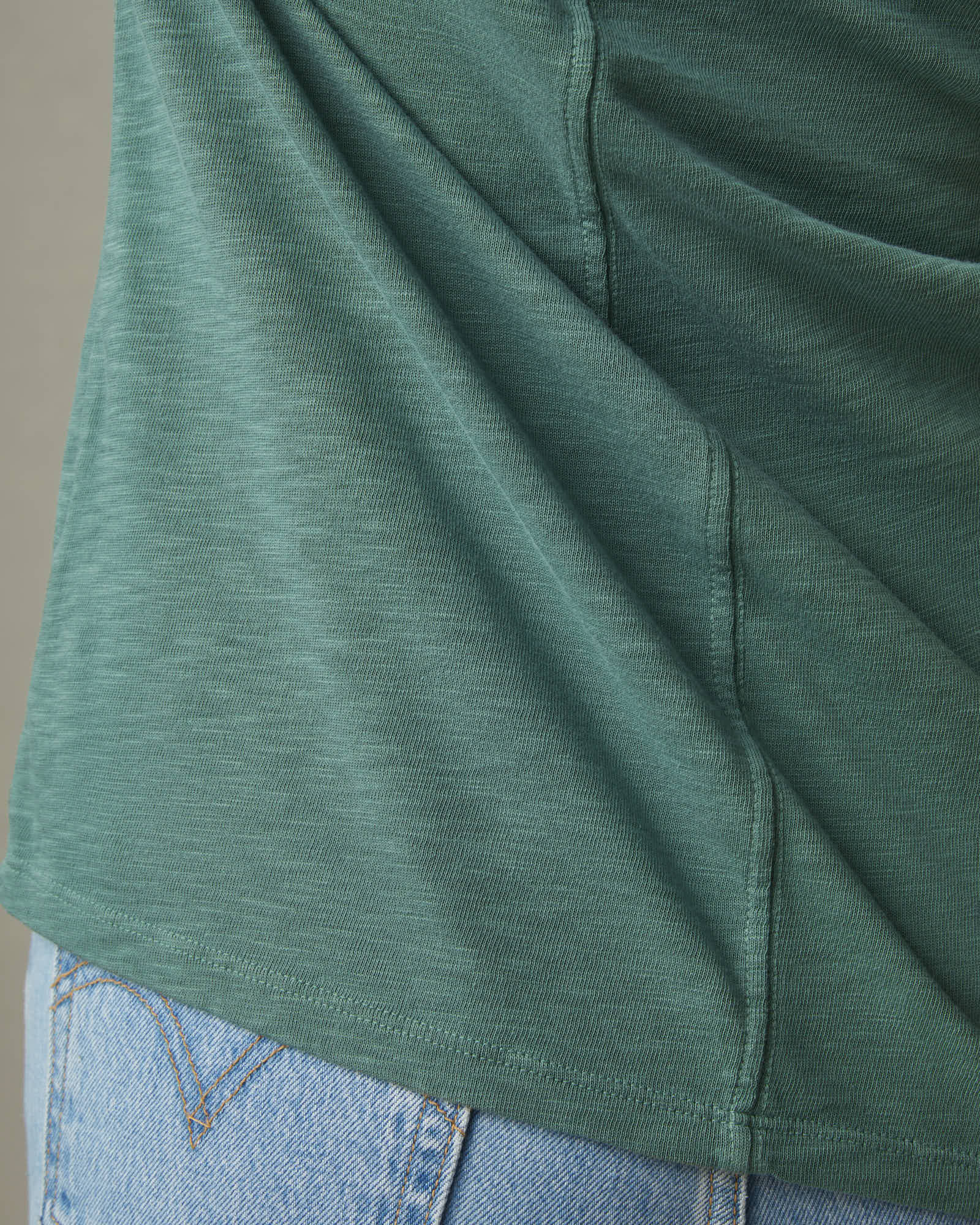 Women's Premium Slub V-Neck Tee - Sagebrush Green - Image 4