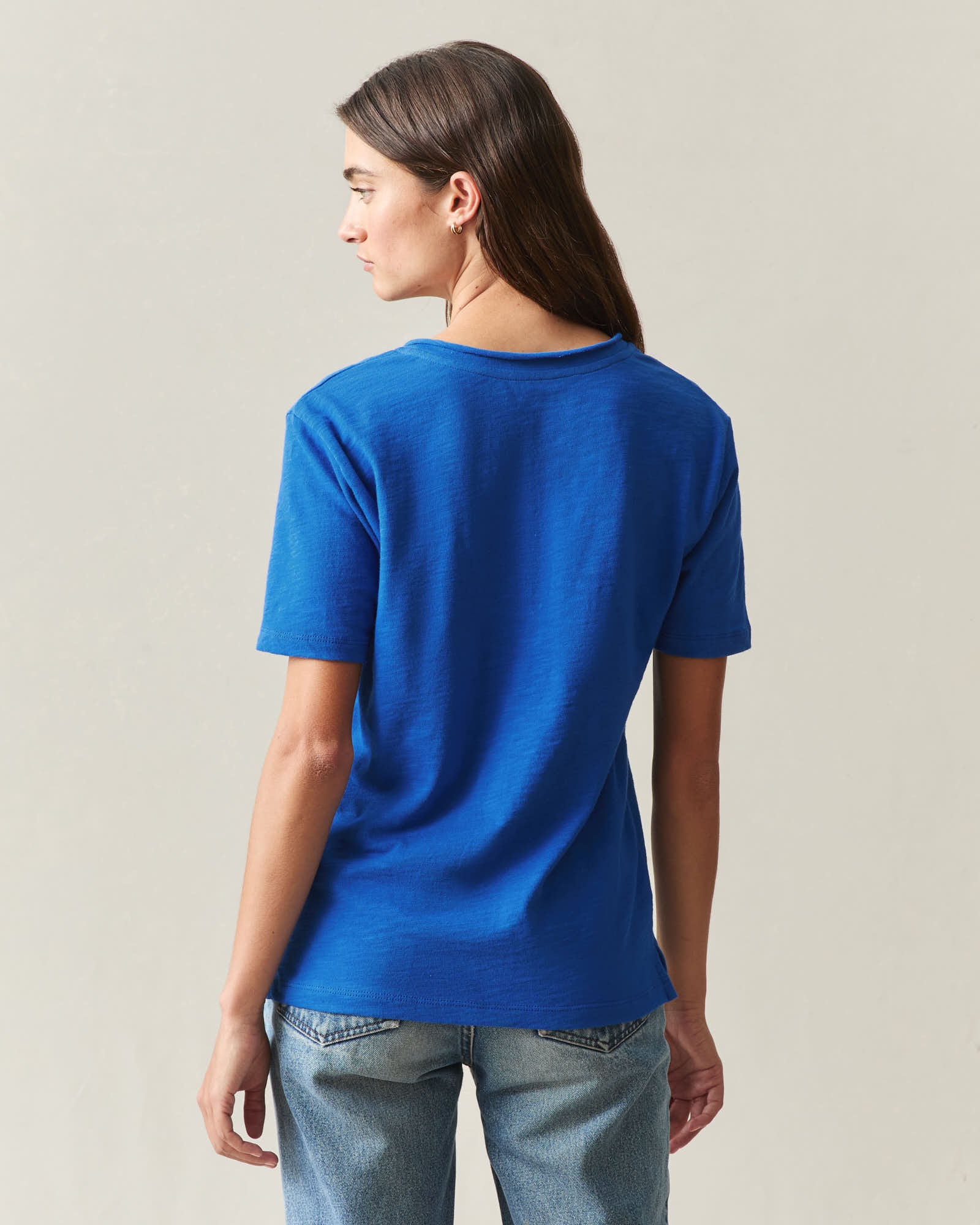 Women's Premium Slub Pocket Tee - Turkish Sea - Image 3