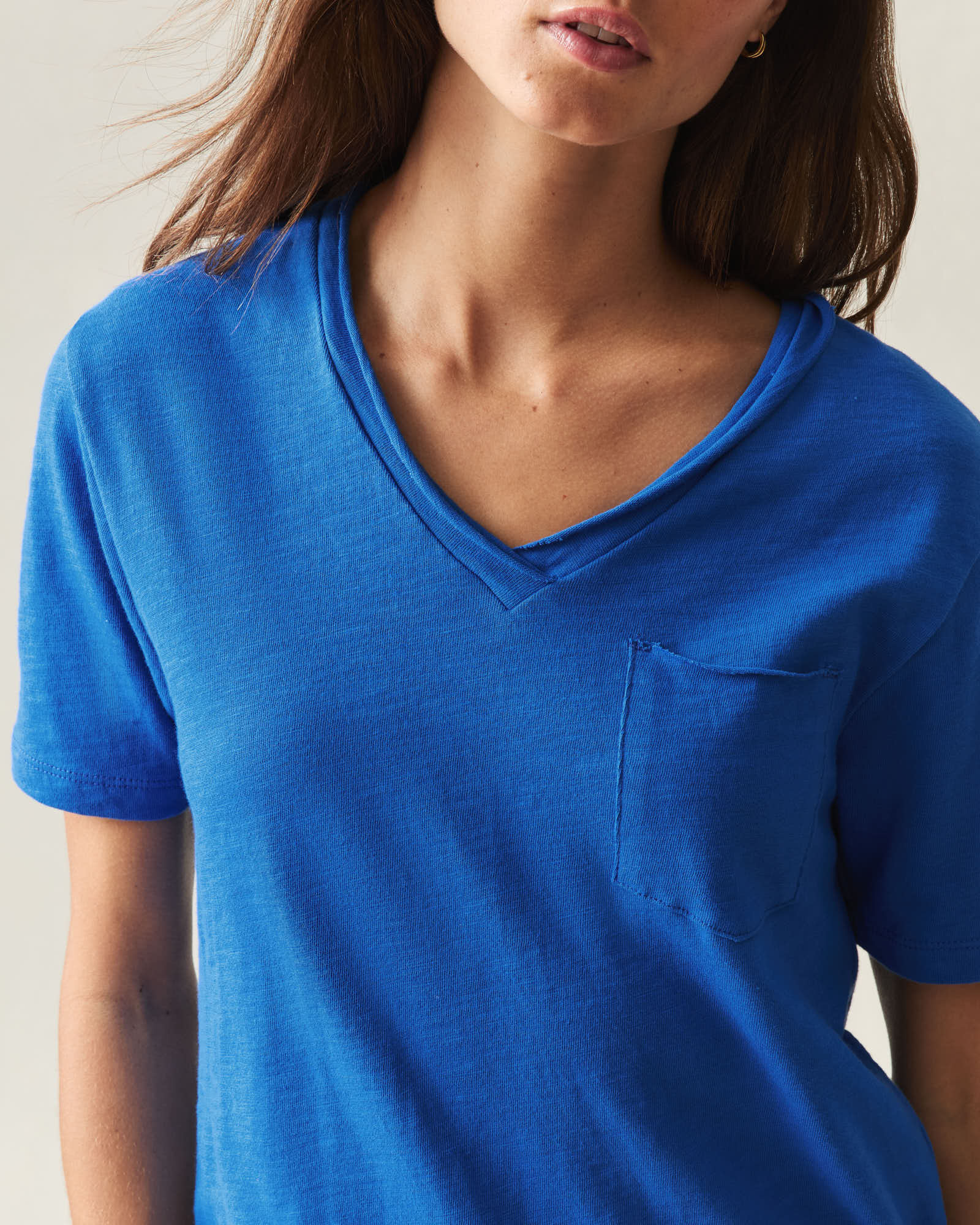 Women's Premium Slub Pocket Tee - Turkish Sea - Image 4