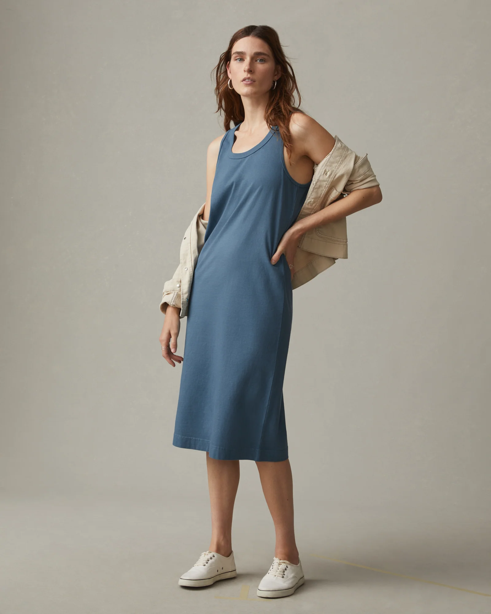 Women's Racer Tank Dress - Bluefin - Image 5
