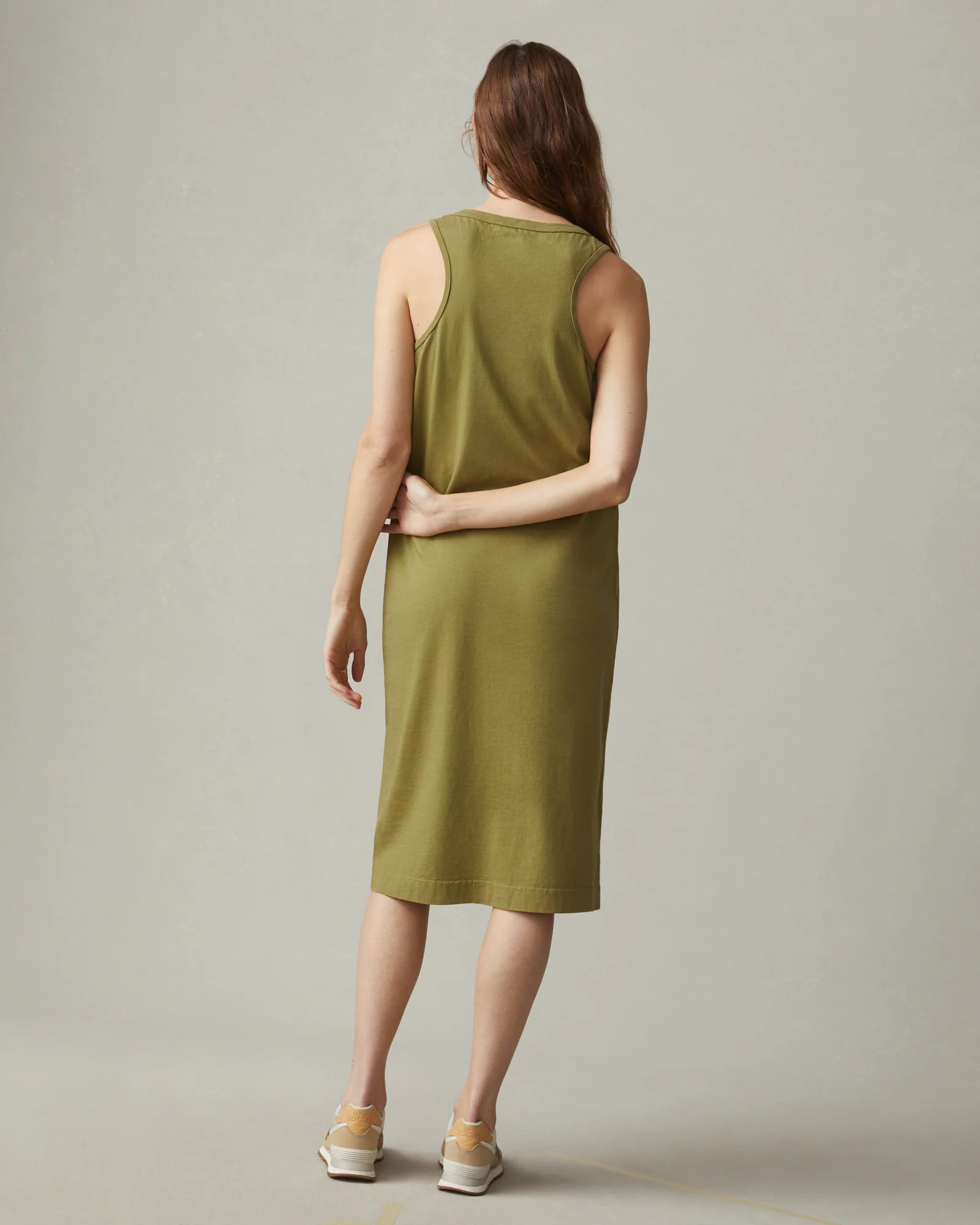 Women's Racer Tank Dress - Peat Moss - Image 3