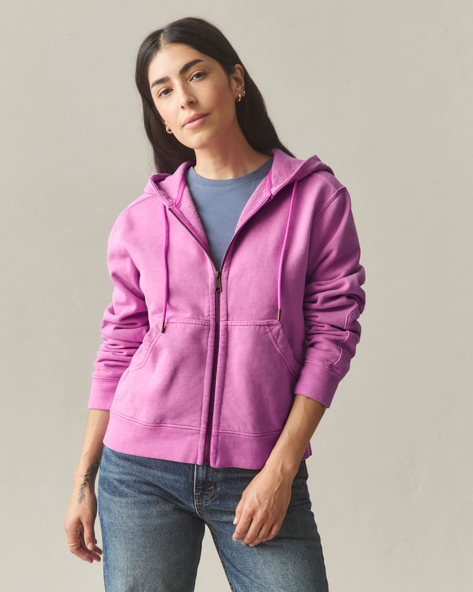 Women's Relaxed Classic Full Zip 2.0 - Beauty Berry - Image 2