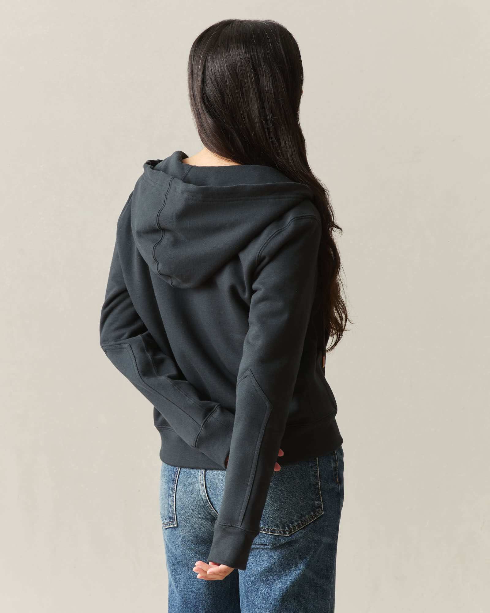 Women's Relaxed Classic Full Zip - Black - Image 3