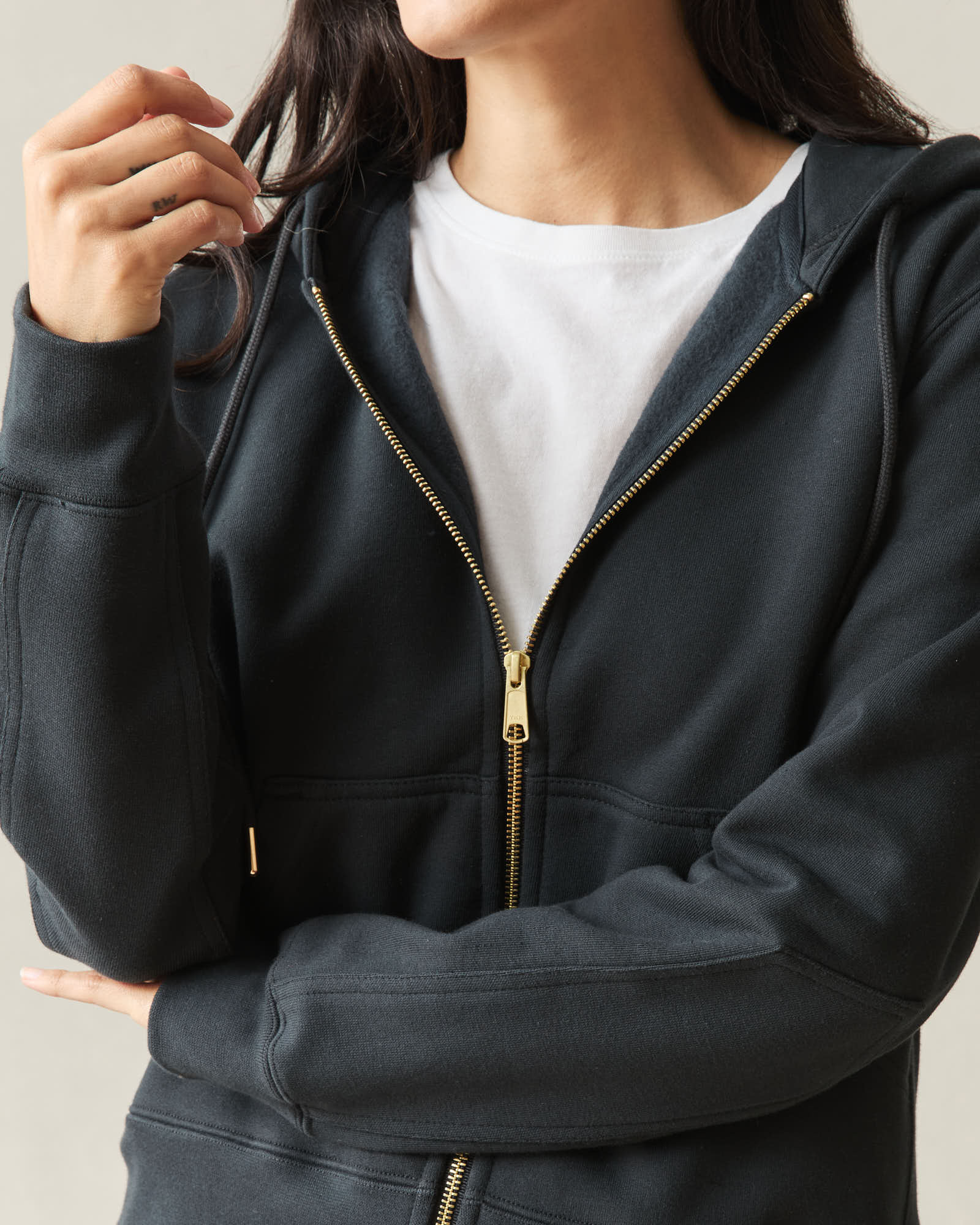 Women's Relaxed Classic Full Zip - Black - Image 4
