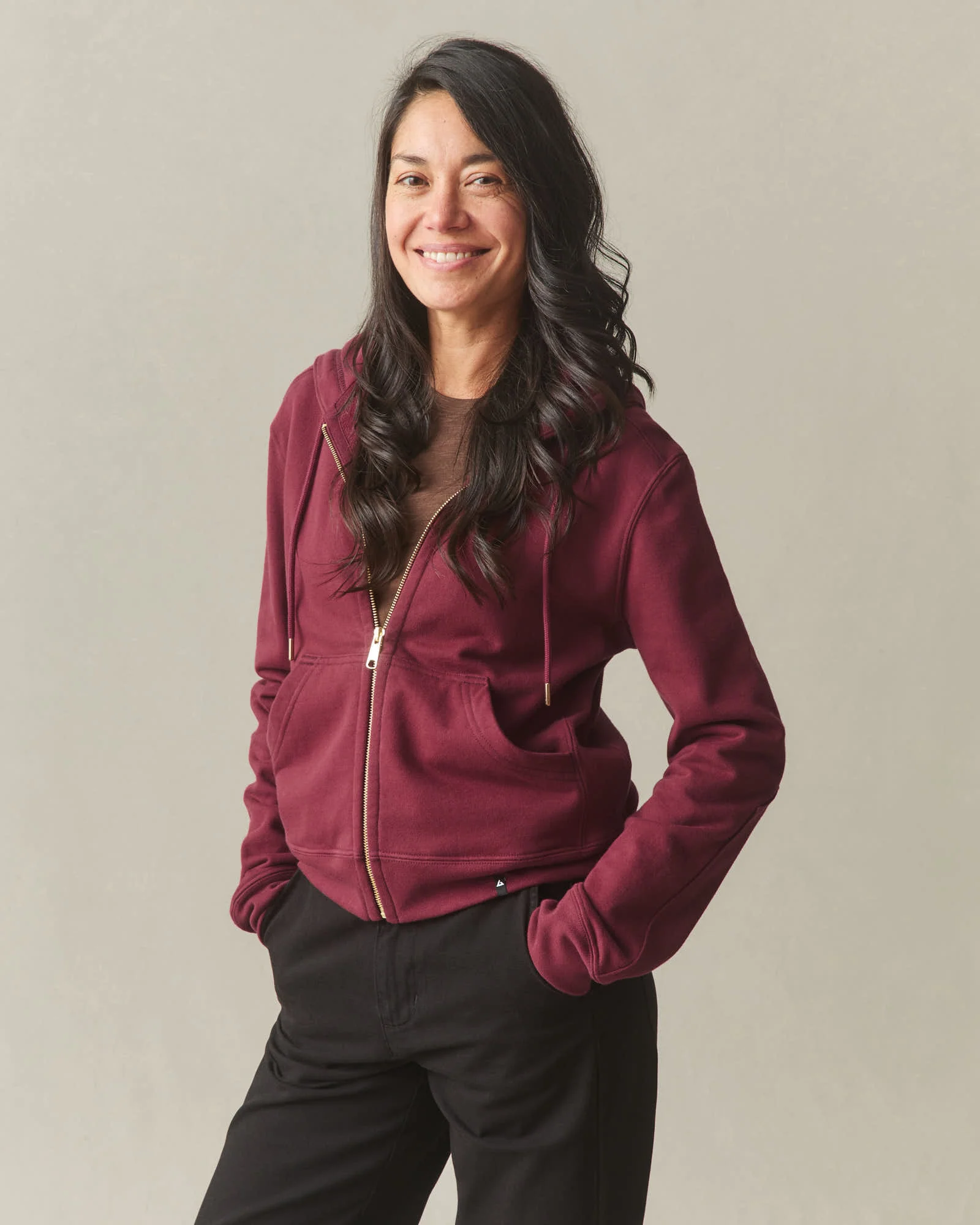 Women's Relaxed Classic Full Zip 2.0 - Pomegranate - Image 2
