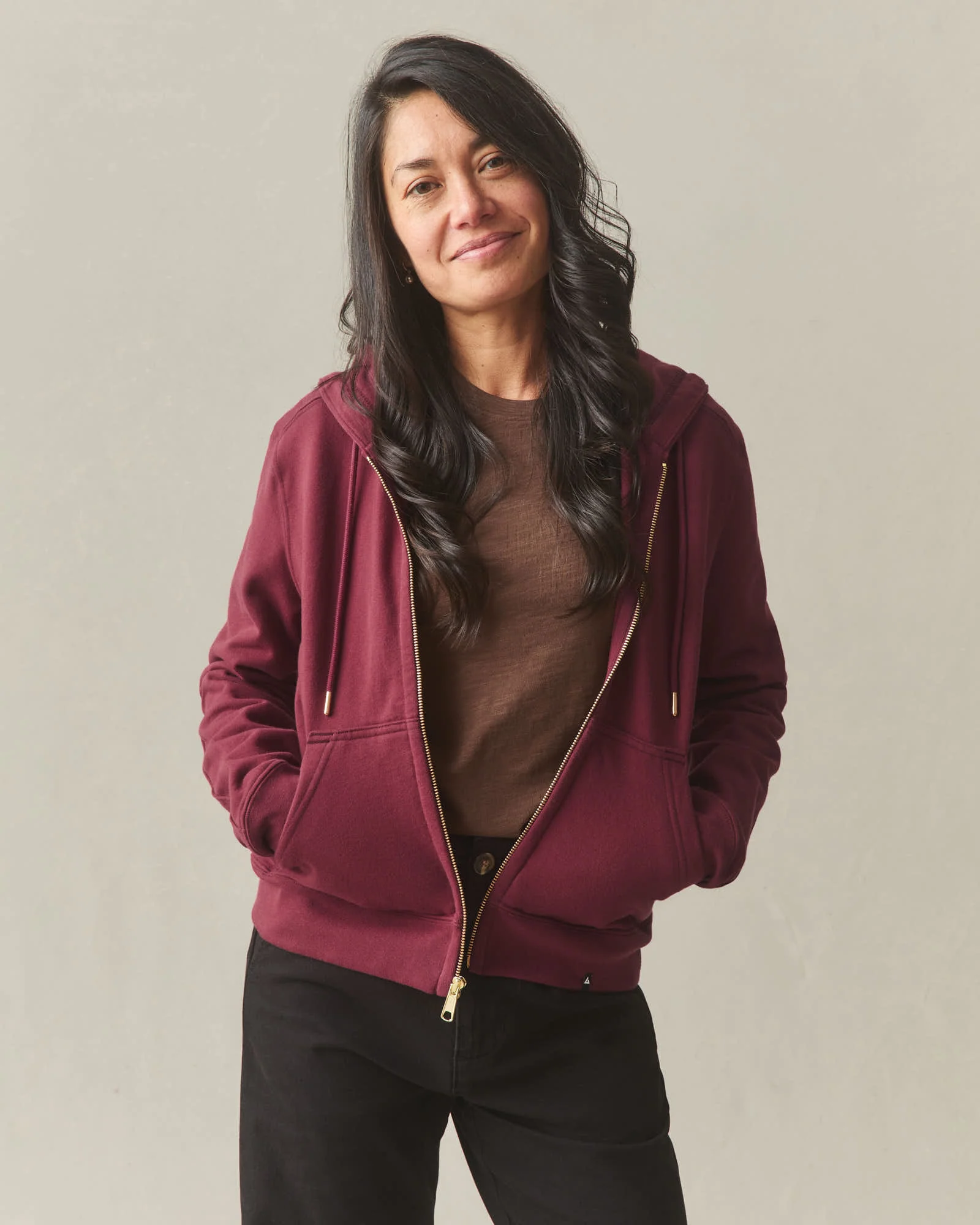 Women's Relaxed Classic Full Zip 2.0 - Pomegranate - Image 3
