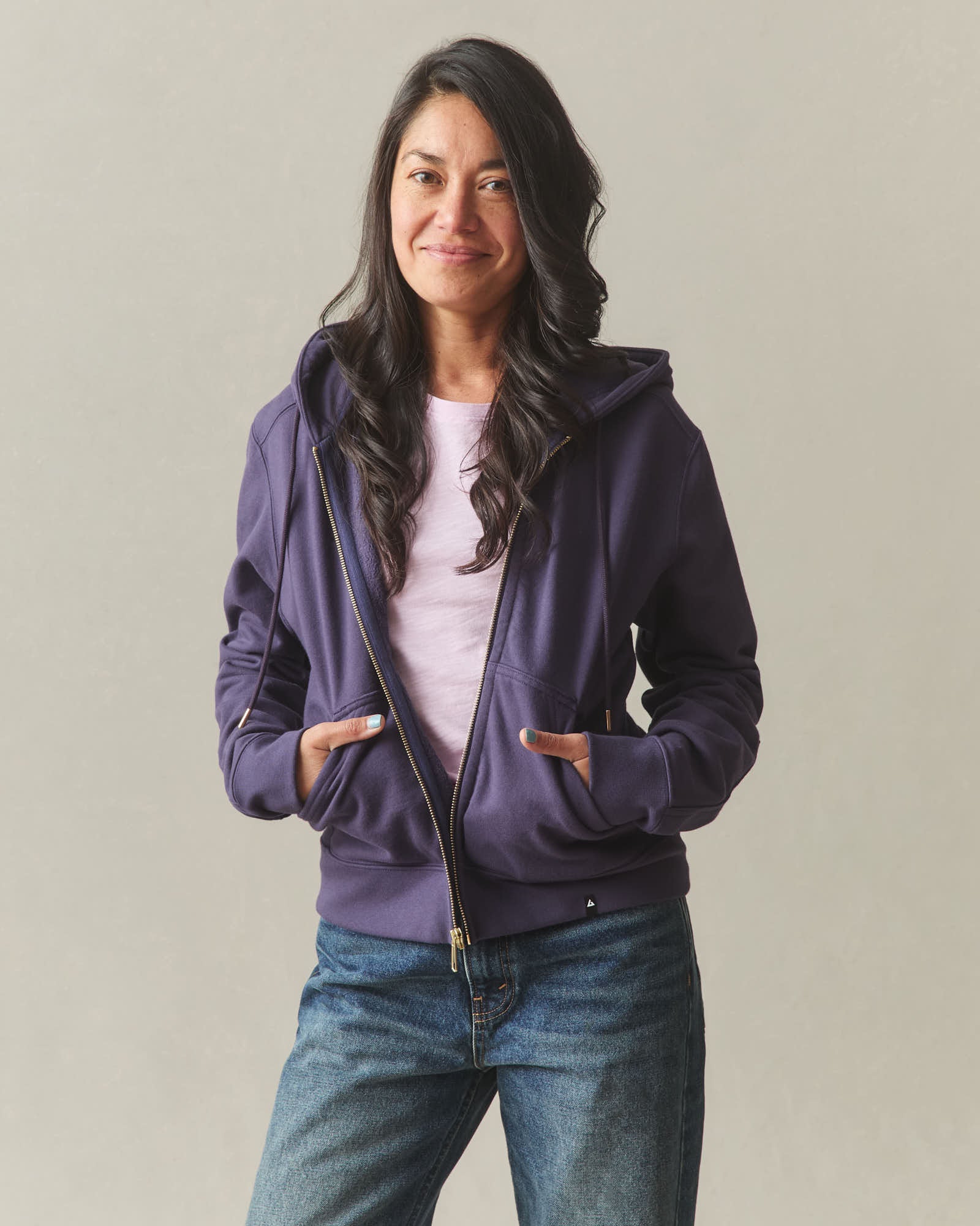 Women's Relaxed Classic Full Zip 2.0 - Purple Velvet - Image 2