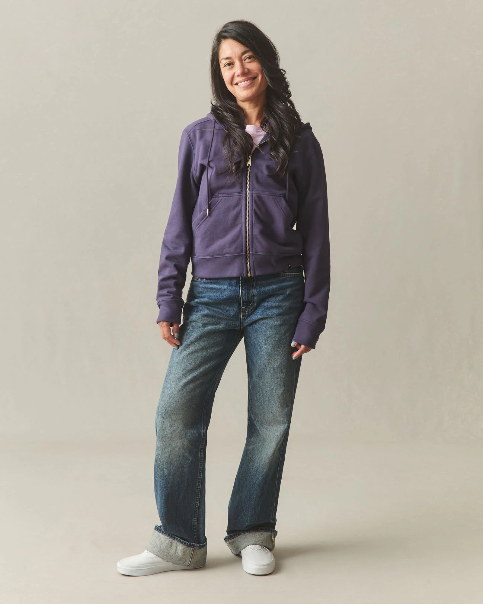 Women's Relaxed Classic Full Zip 2.0 - Purple Velvet - Image 6