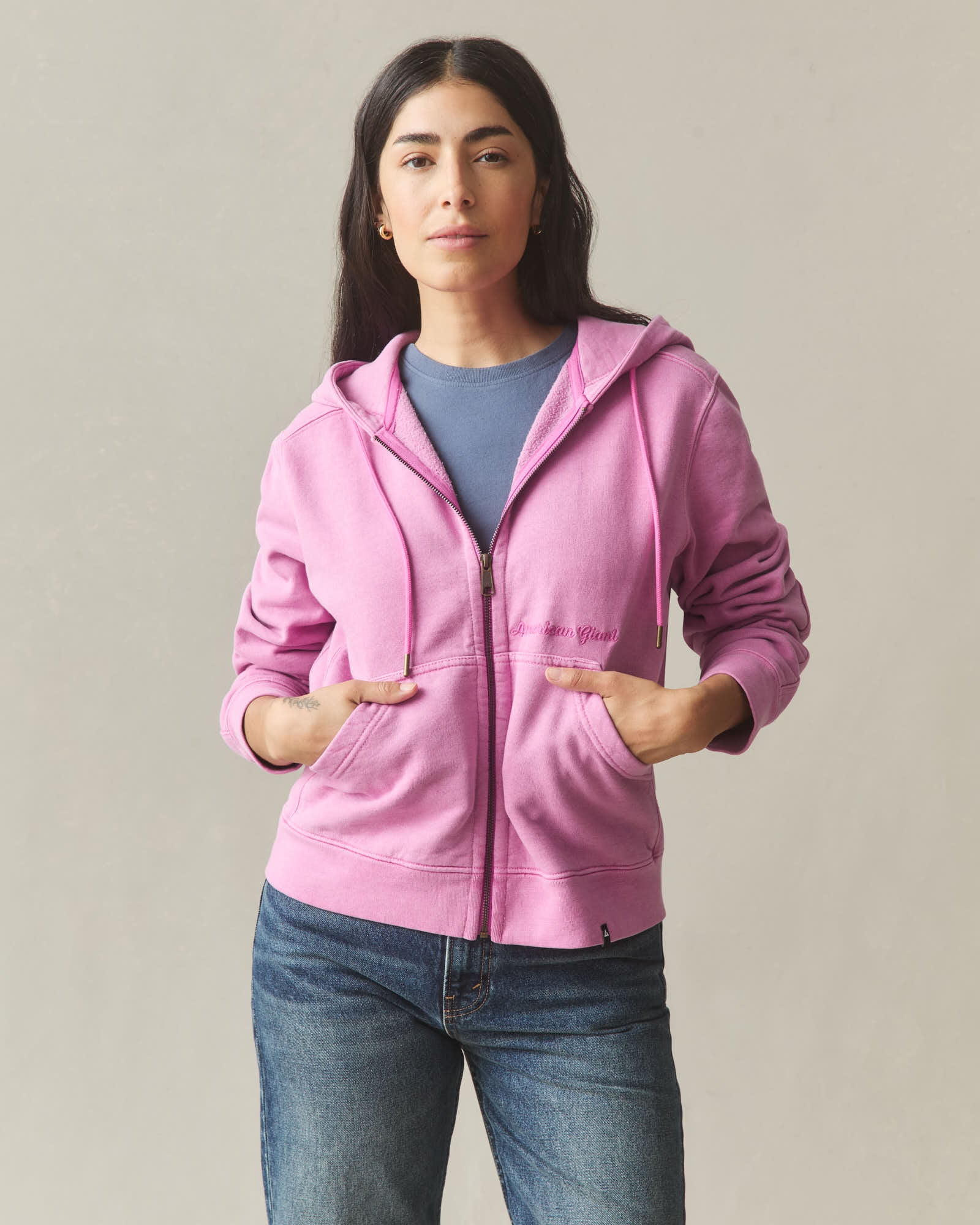Women's Vintage Wash Relaxed Classic Full Zip 2.0 - Washed Fiji Flower