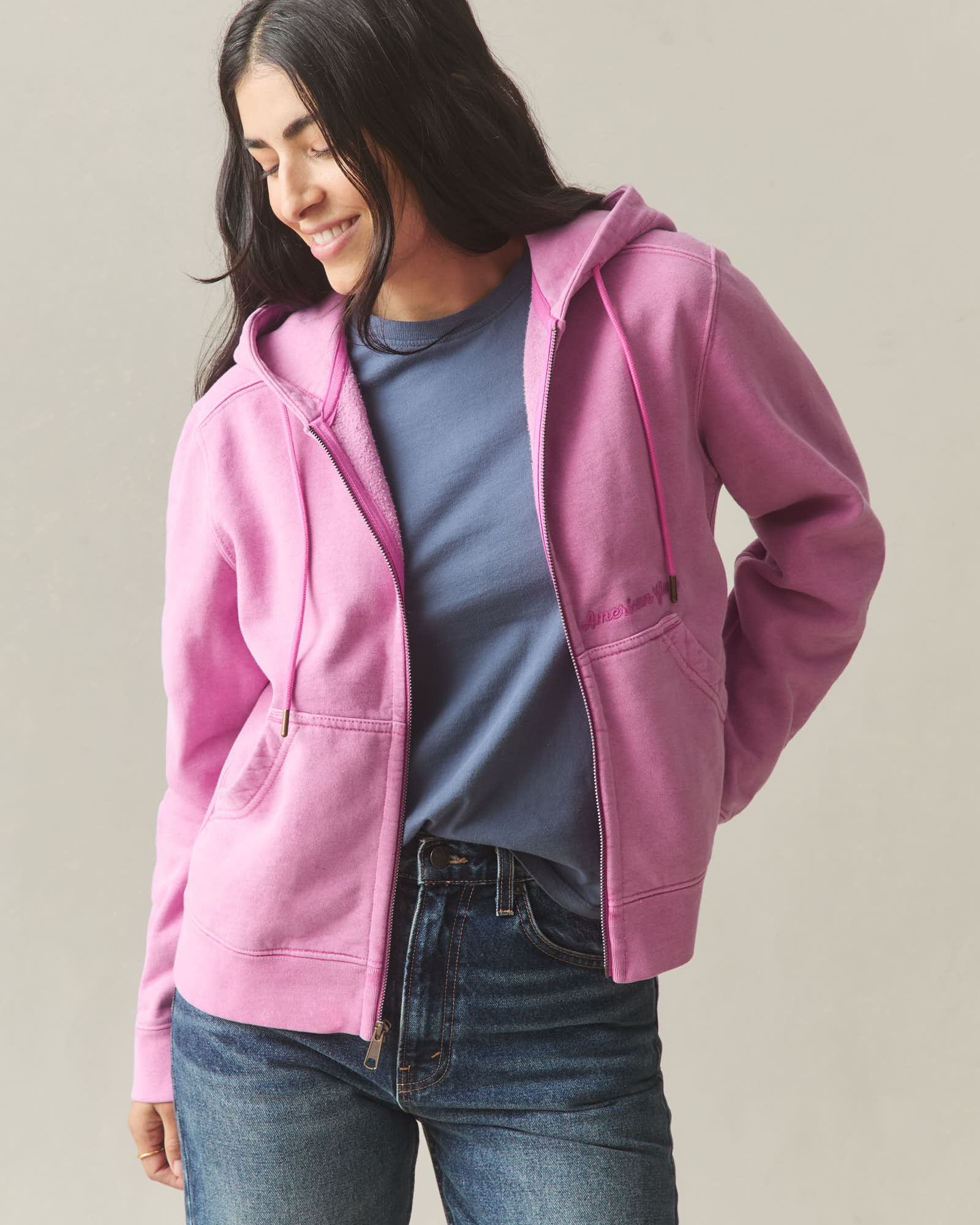 Women's Vintage Wash Relaxed Classic Full Zip 2.0 - Washed Fiji Flower - Image 2
