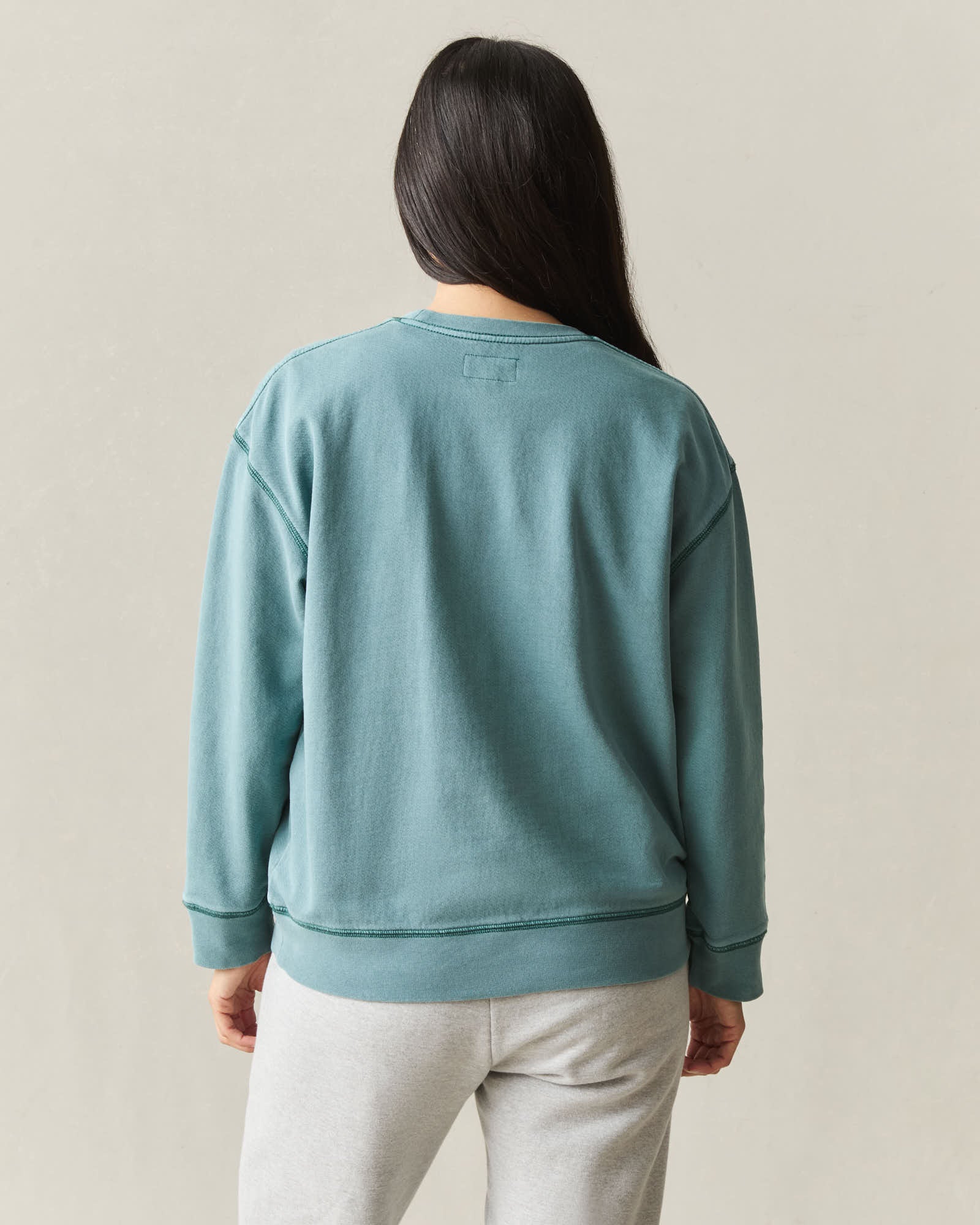 Women's Relaxed French Terry Crew - Hydro - Image 3