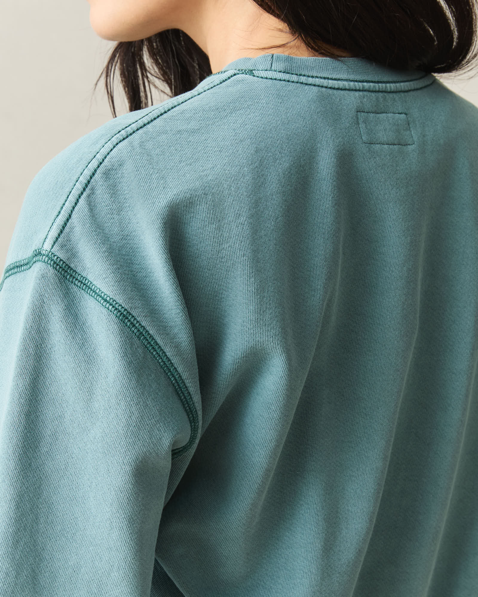 Women's Relaxed French Terry Crew - Hydro - Image 5