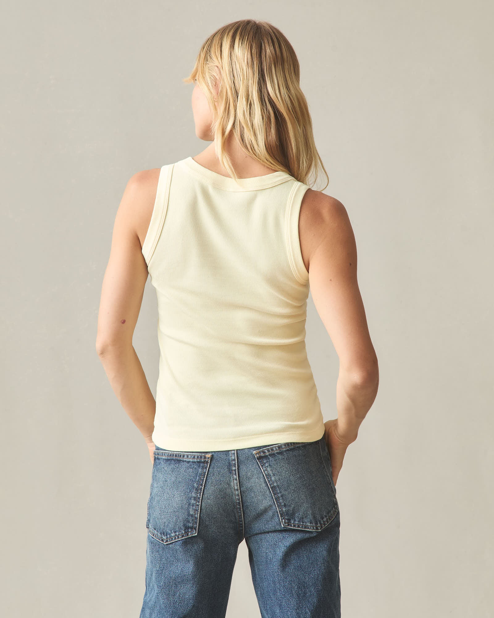 Women's Rib Tank - Almond Oil - Image 4