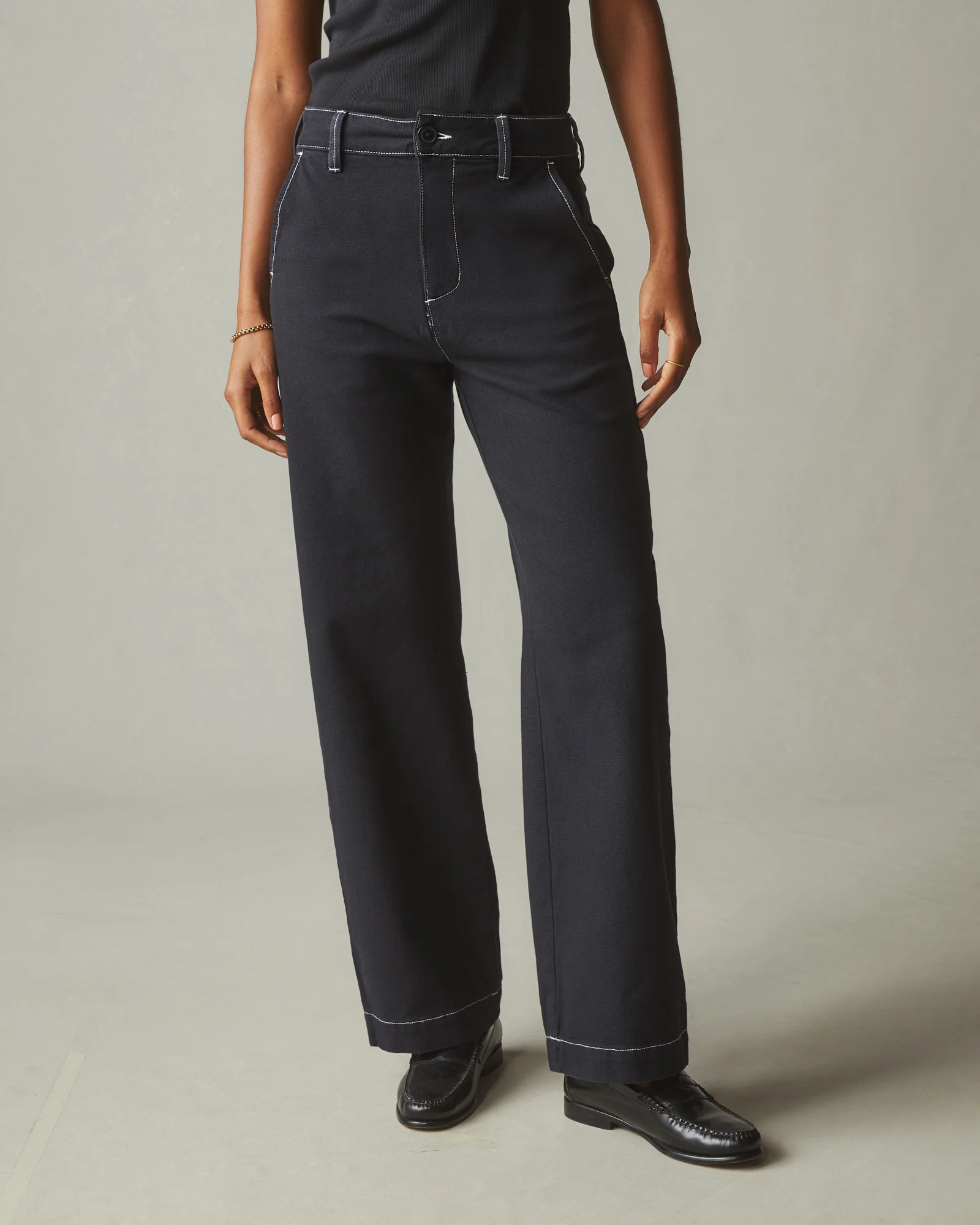 Women's Roughneck Wide Leg - Contrast Stitch - Dark Navy