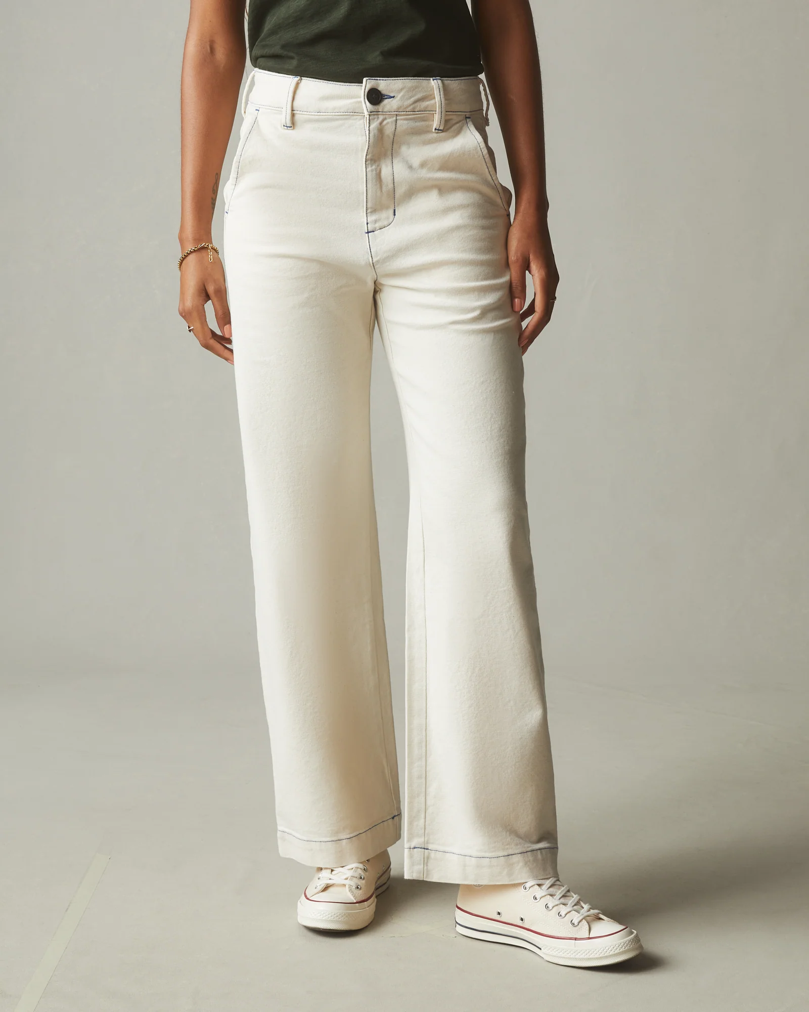 Women's Roughneck Wide Leg - Contrast Stitch - PFD Natural