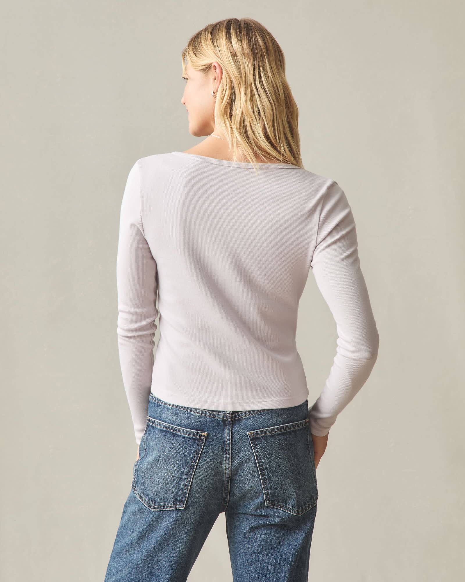 Women's Luxe Rib Square Neck Cardigan - Ashes of Roses - Image 3