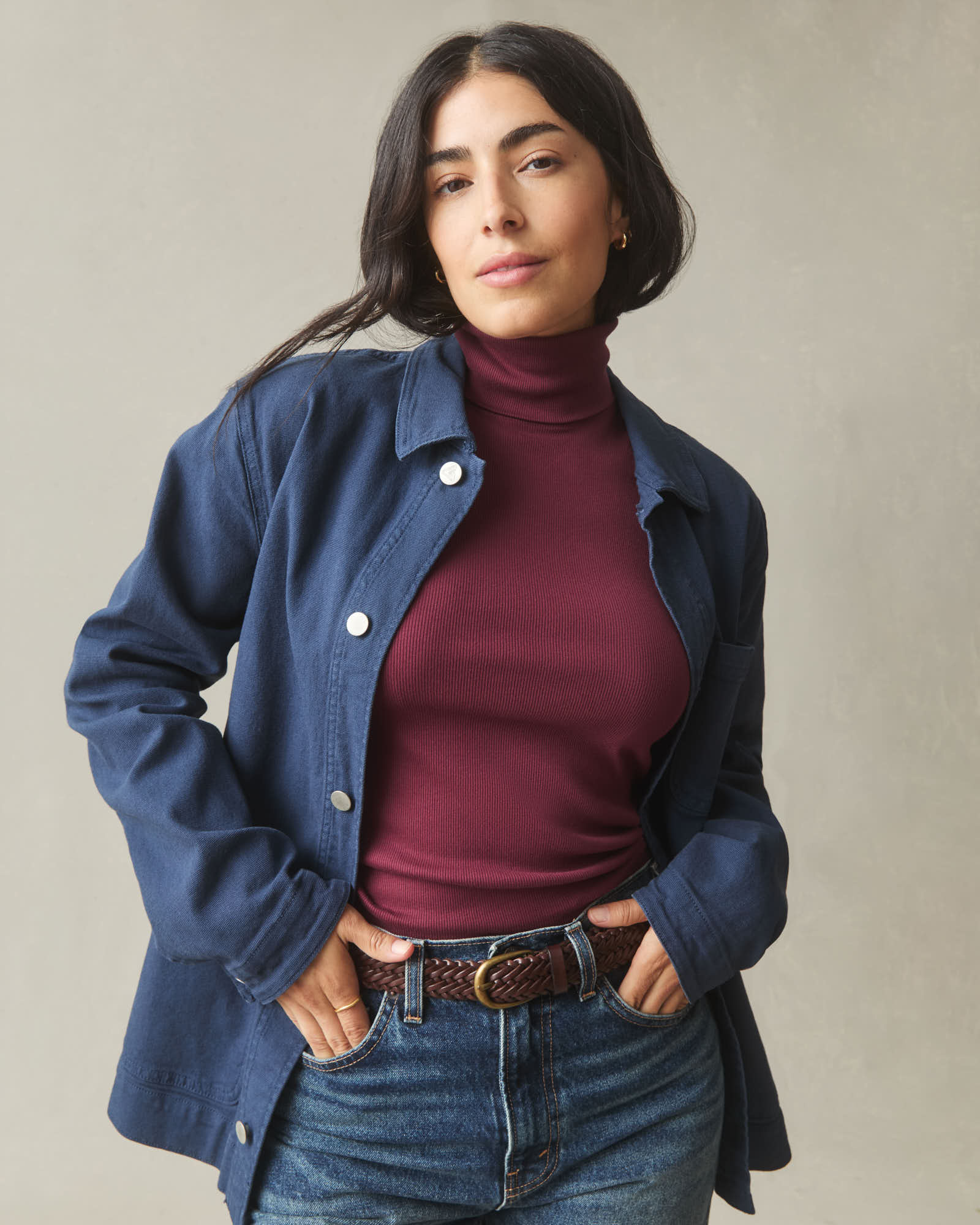 Women's Luxe Rib Turtleneck - Zinfandel - Image 7