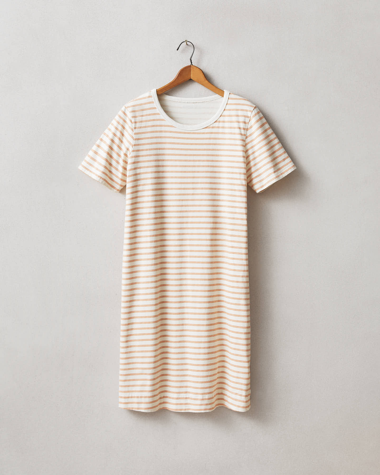 Women's T-Shirt Dress - Striped - Cork Stripe - Image 6