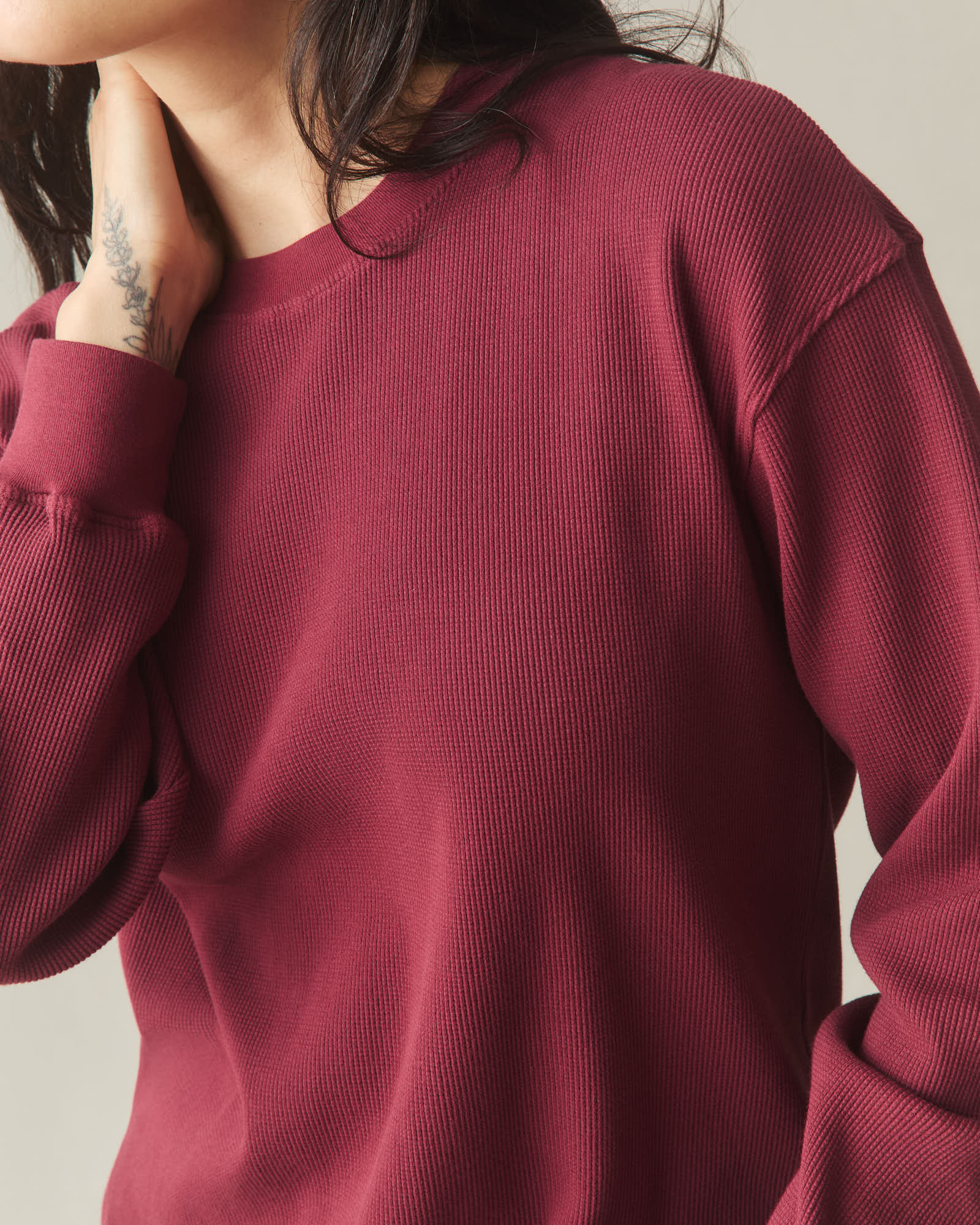Women's Thermal Crew - Pomegranate - Image 5
