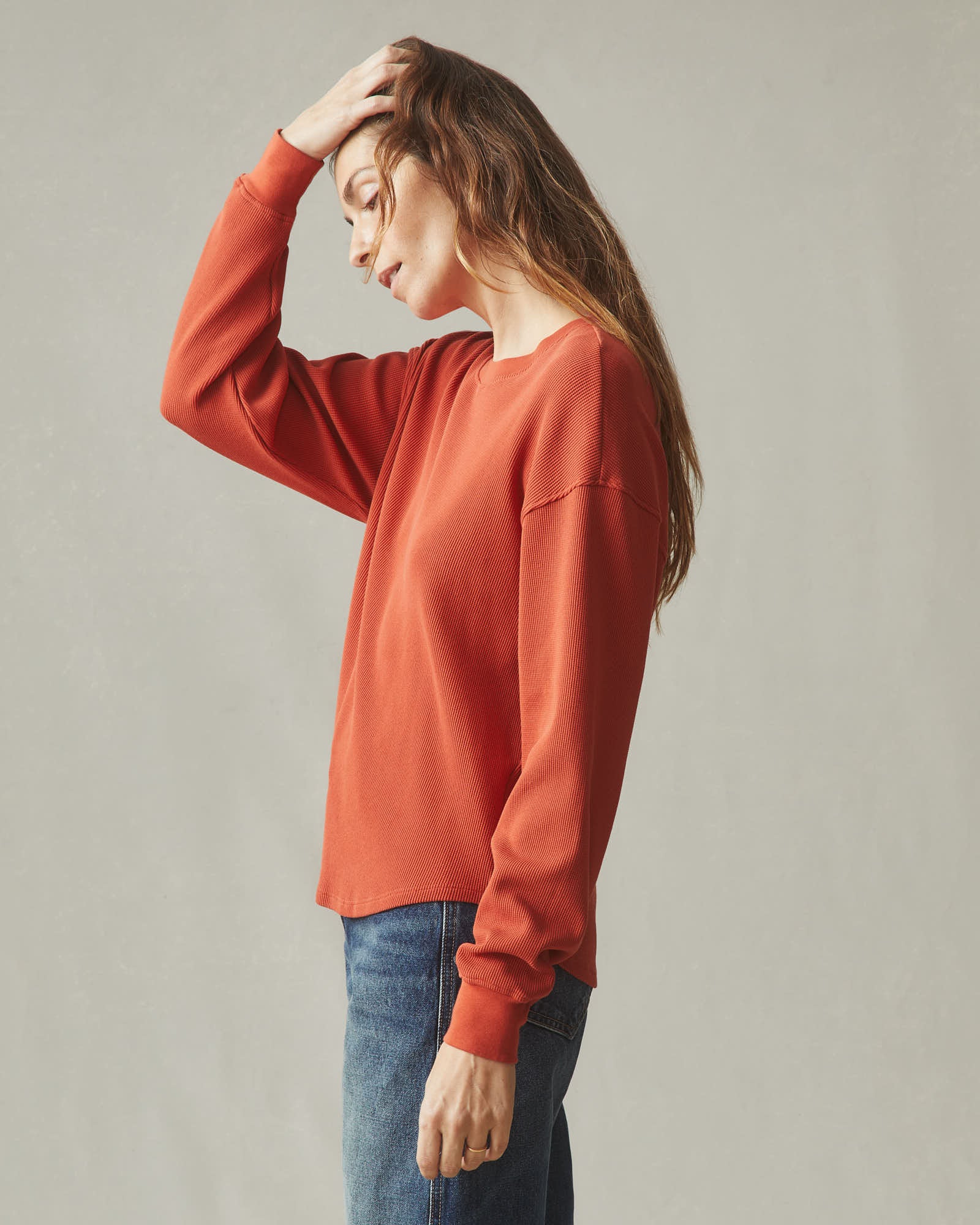 Women's Thermal Crew - Tiger Lily - Image 3