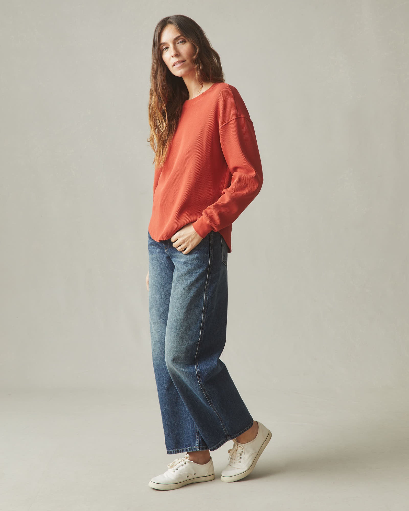 Women's Thermal Crew - Tiger Lily - Image 6