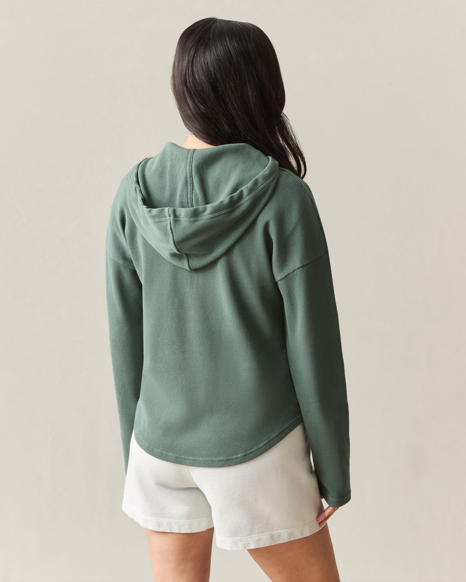 Women's Thermal Hoodie - Dark Forest - Image 3