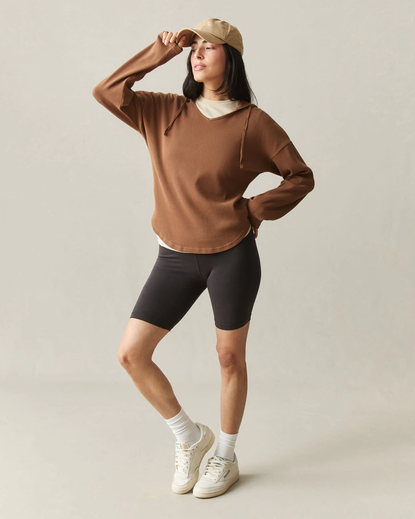 Women's Thermal Hoodie - Toffee - Image 5