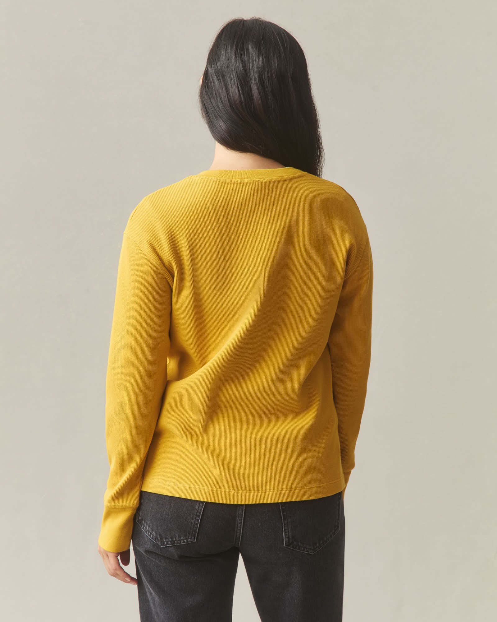 Women's Thermal Henley - Nugget Gold - Image 3