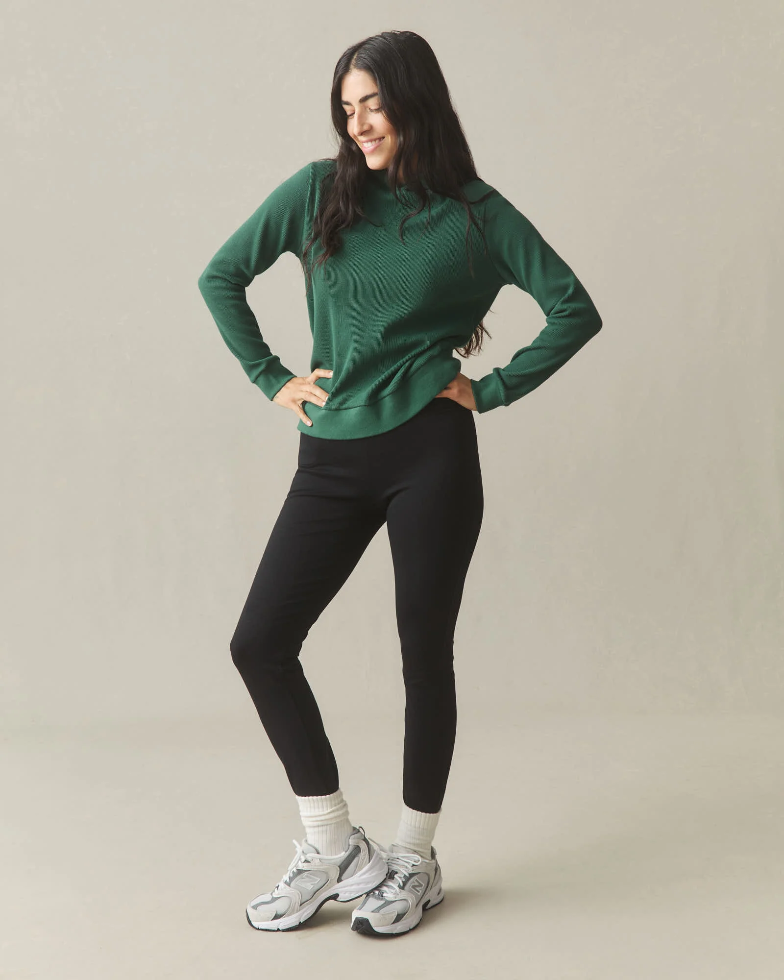Women's Thermal Pullover - Hunter Green - Image 6