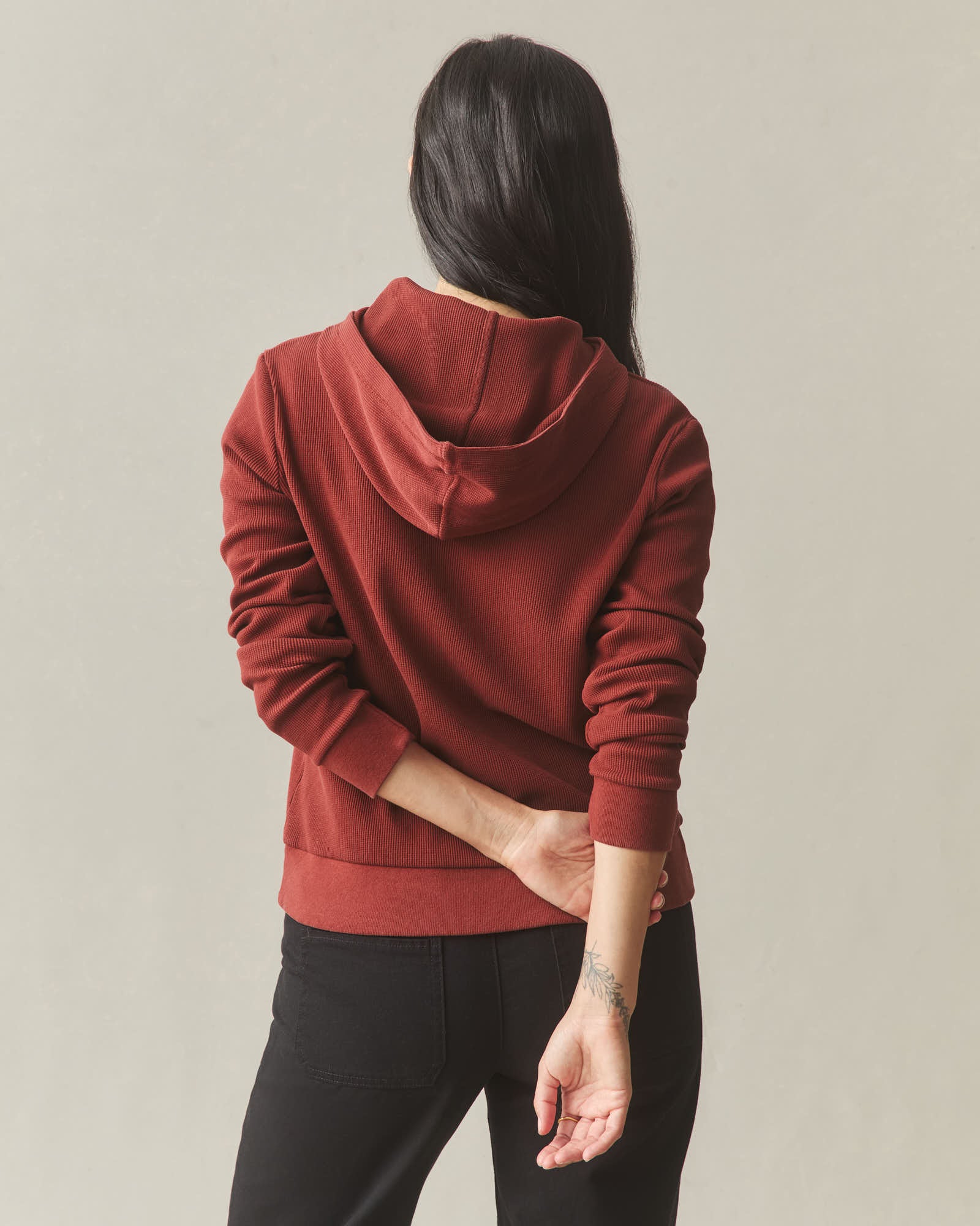 Women's Thermal Pullover - Russet Brown - Image 4