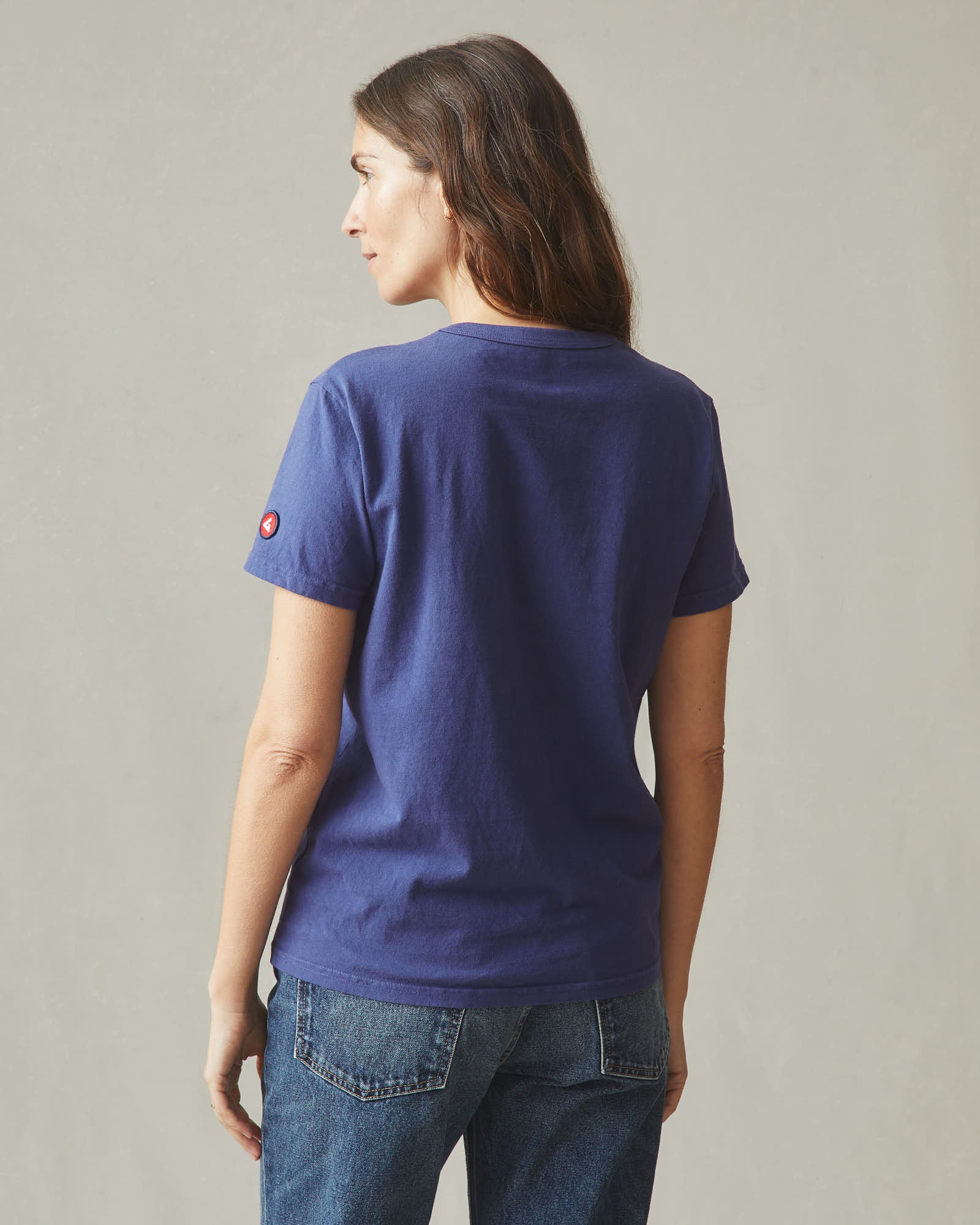 Women's Vintage Crew Tee - Washed Blue Ribbon - Image 4