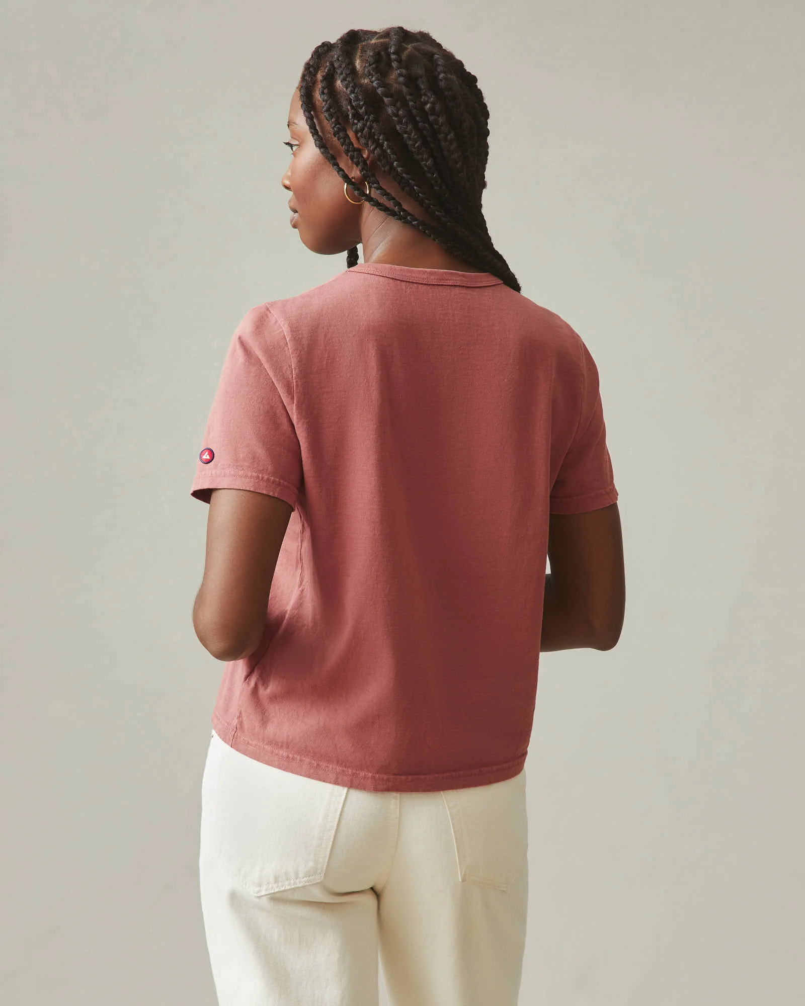 Women's Vintage Crew Tee - Washed Red Terra - Image 4