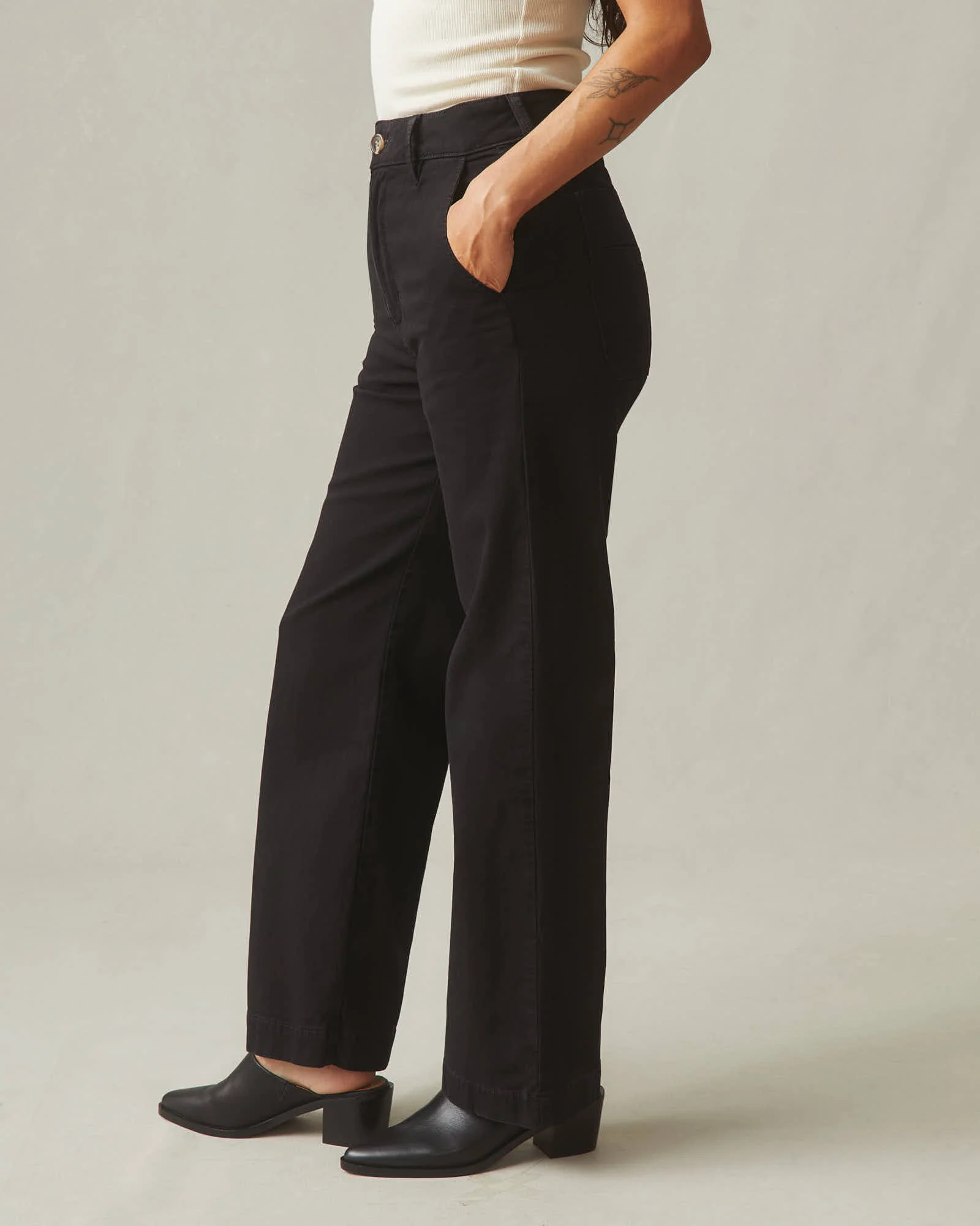Women's Wide Leg Pant - Black - Image 2