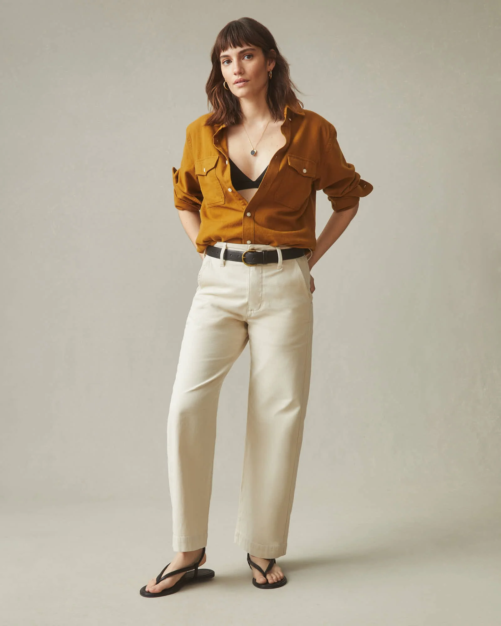 Women's Wide Leg Pant - Cotton - Image 5