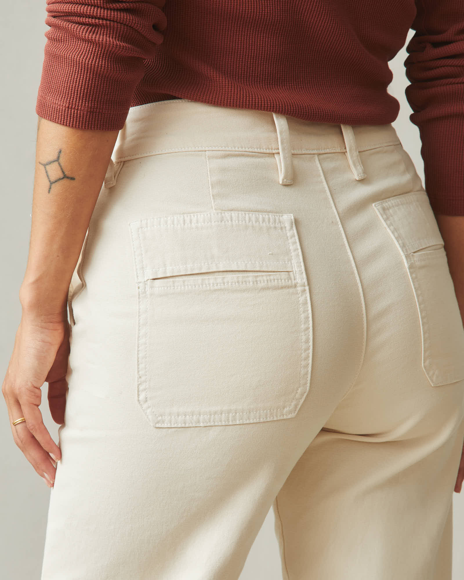 Women's Wide Leg Pant - Creme Brulee - Image 4
