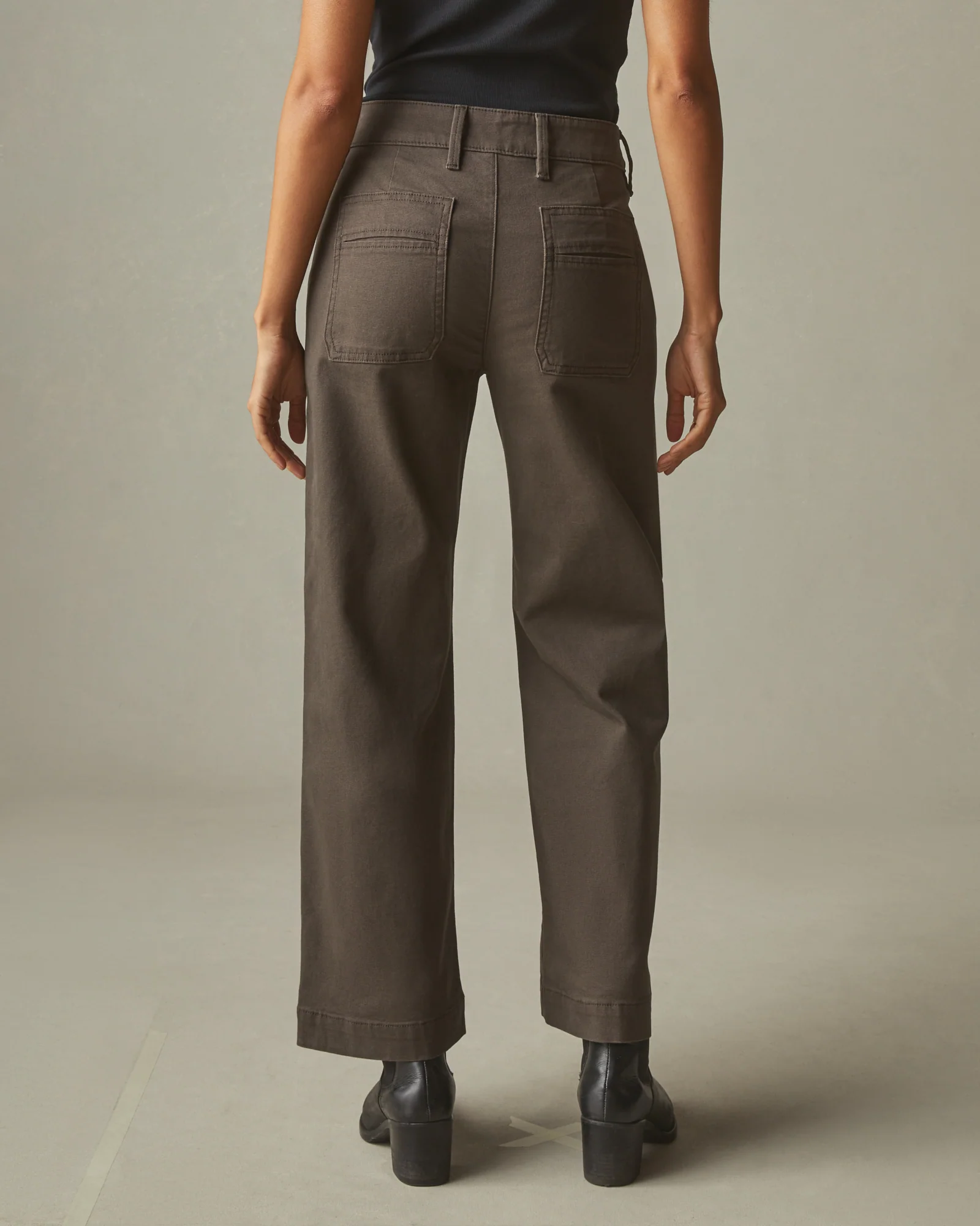 Women's Wide Leg Pant - Dark Coffee - Image 3