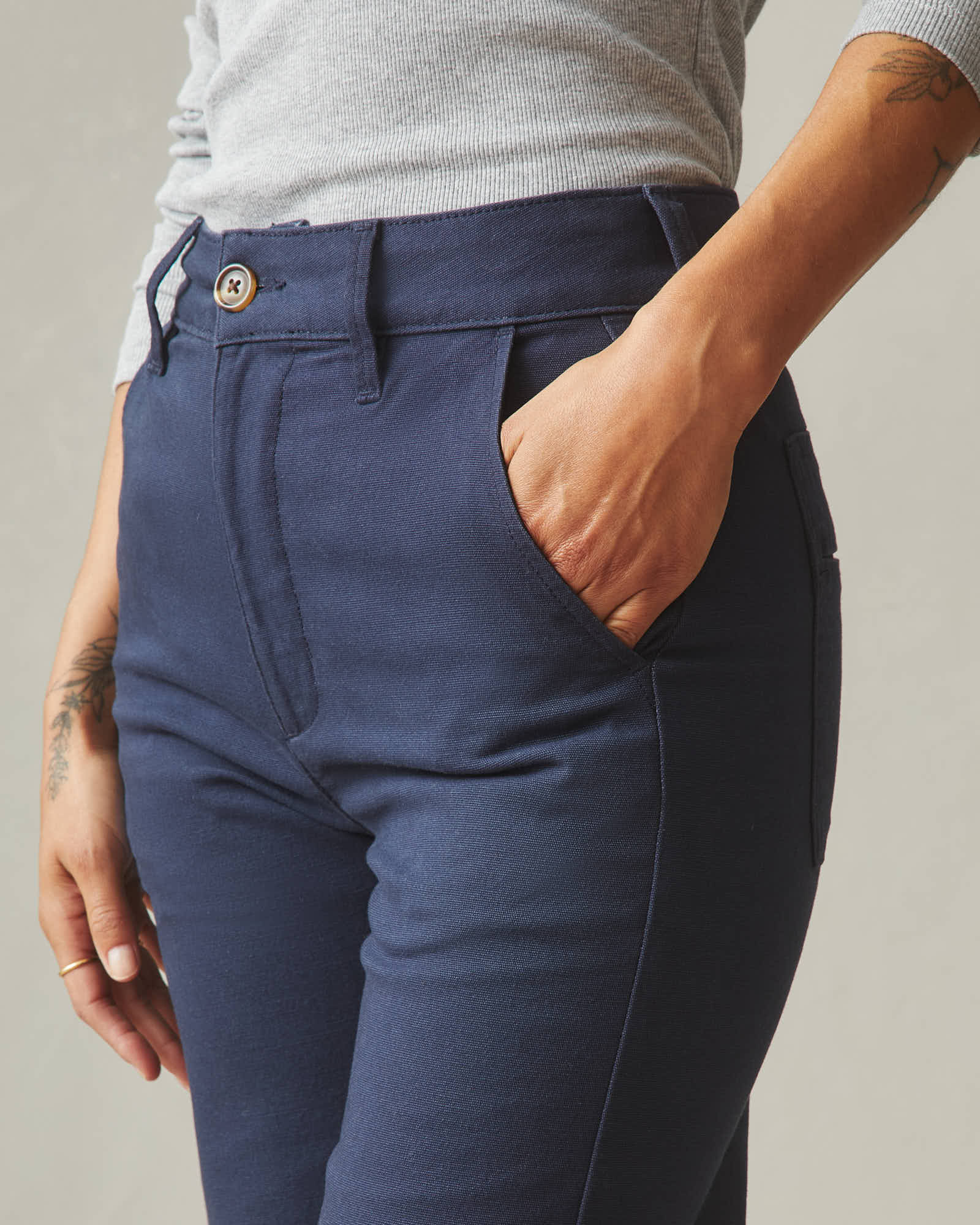 Women's Wide Leg Pant - Navy - Image 4