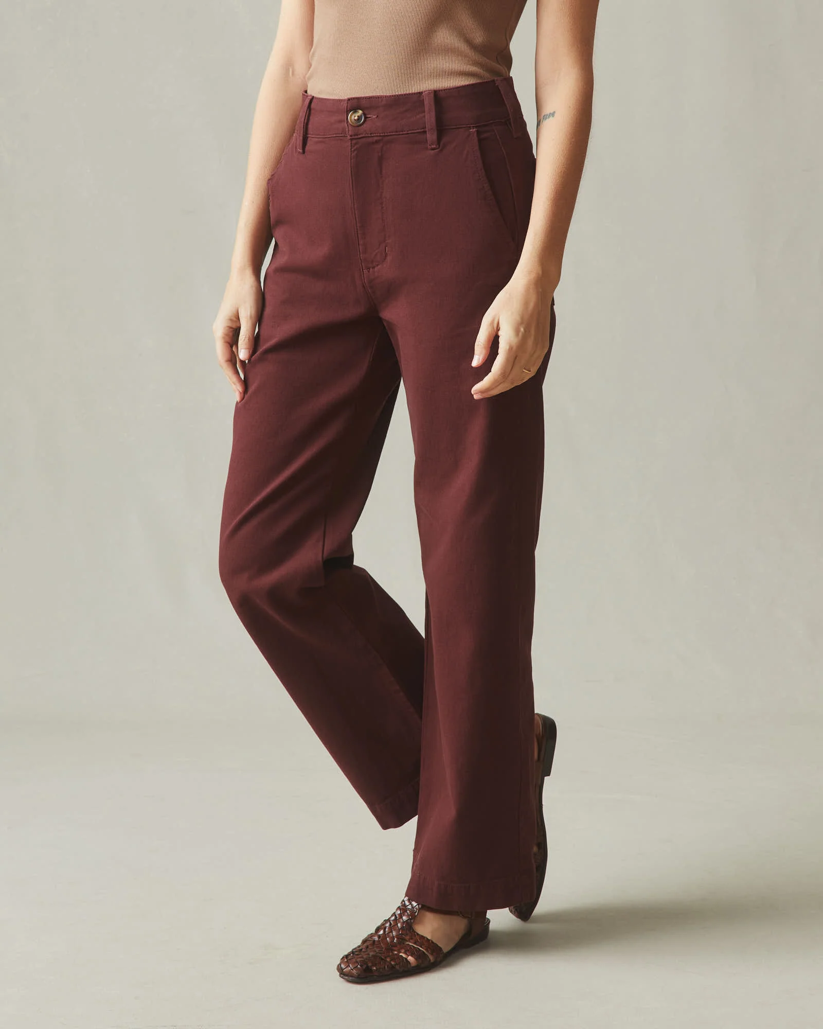 Women's Wide Leg Pant - Rum Raisin - Image 5